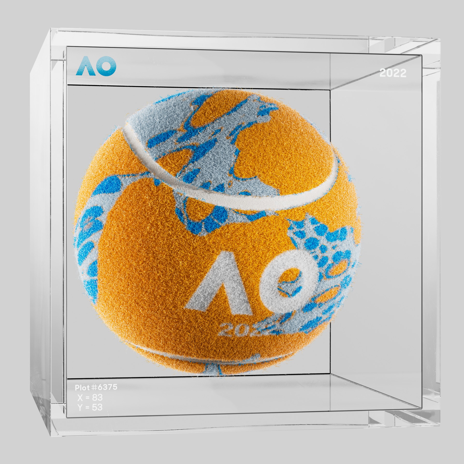 The Australian Open - The Australian Open Art Ball - AO Art Ball #2744 - NFT # 2744