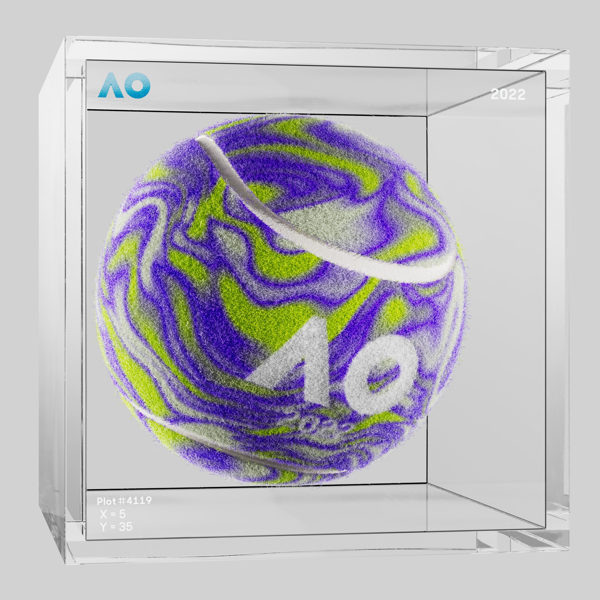 The Australian Open - The Australian Open Art Ball - AO Art Ball #2745 - NFT # 2745