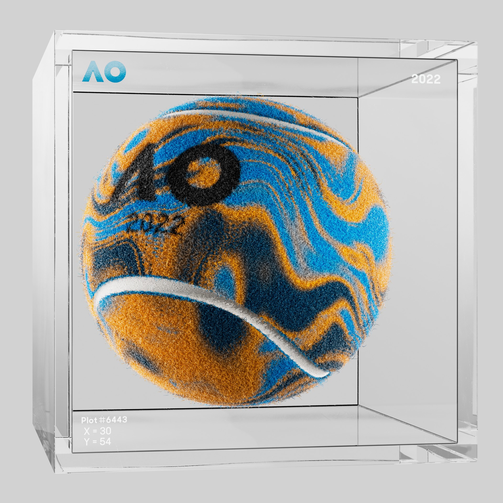 The Australian Open - The Australian Open Art Ball - AO Art Ball #2750 - NFT # 2750