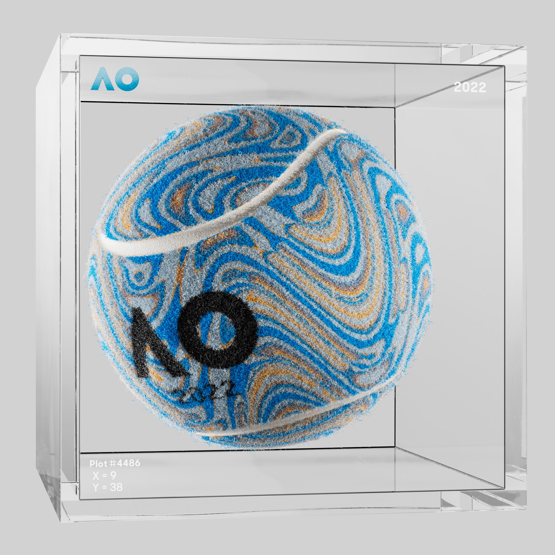 The Australian Open - The Australian Open Art Ball - AO Art Ball #2762 - NFT # 2762