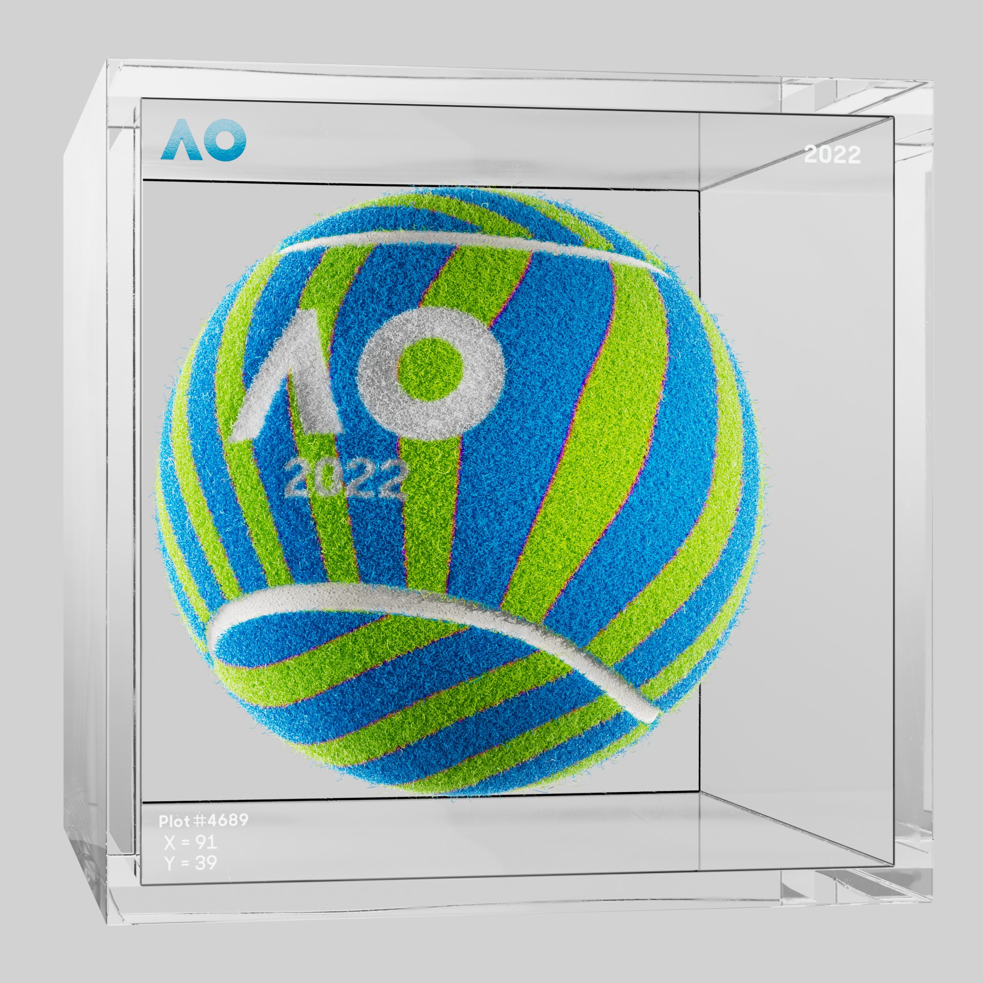 The Australian Open - The Australian Open Art Ball - AO Art Ball #2768 - NFT # 2768