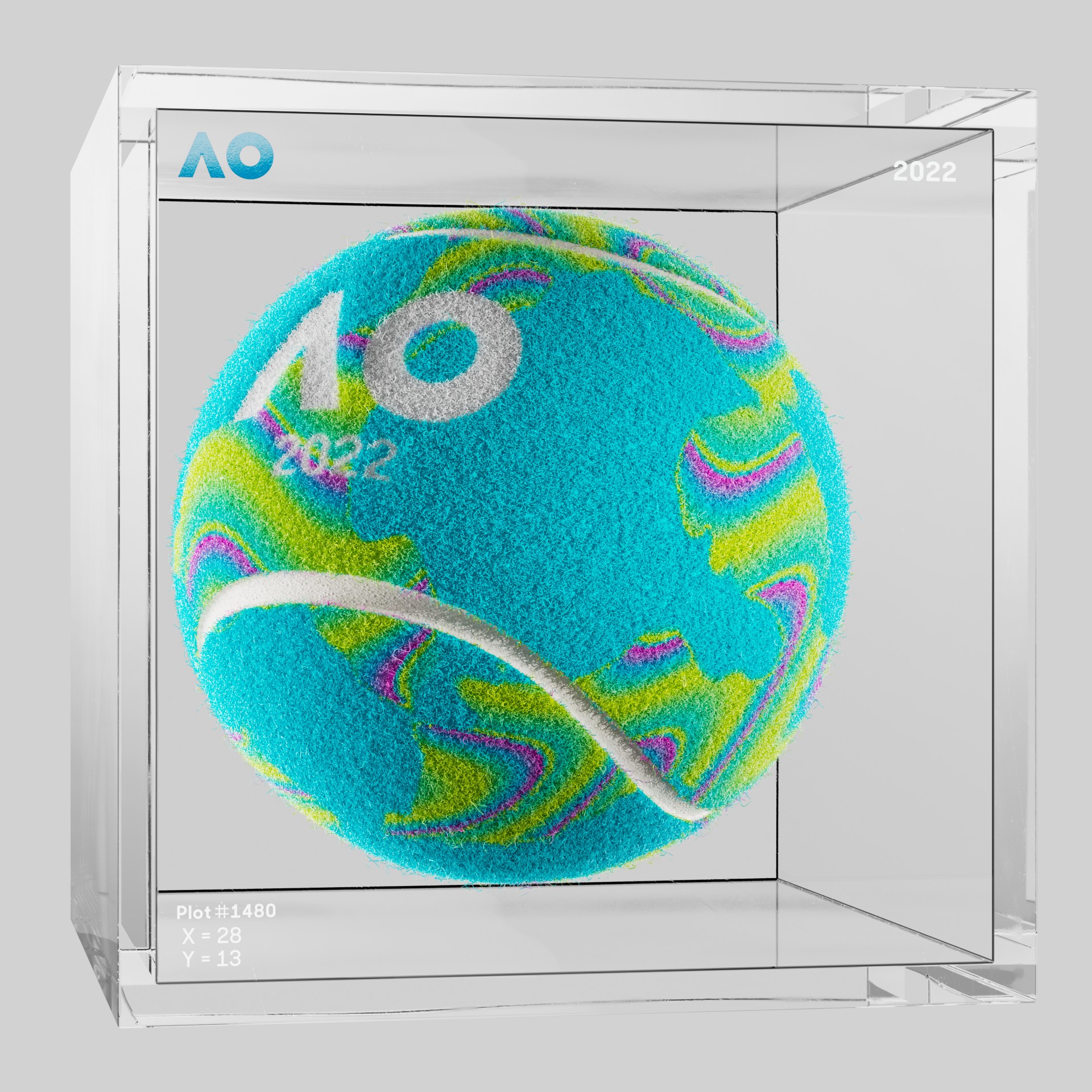 The Australian Open - The Australian Open Art Ball - AO Art Ball #2777 - NFT # 2777