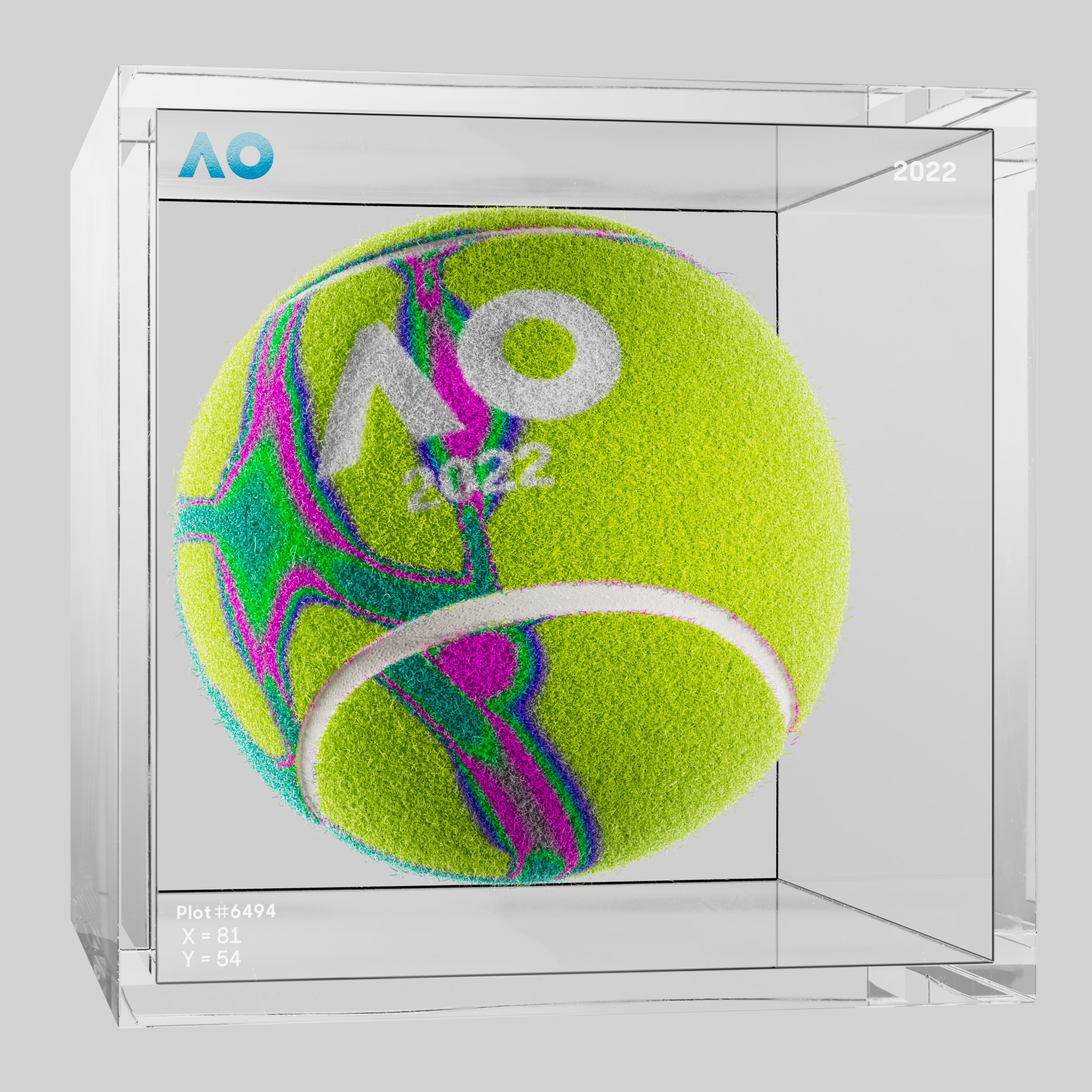 The Australian Open - The Australian Open Art Ball - AO Art Ball #2790 - NFT # 2790