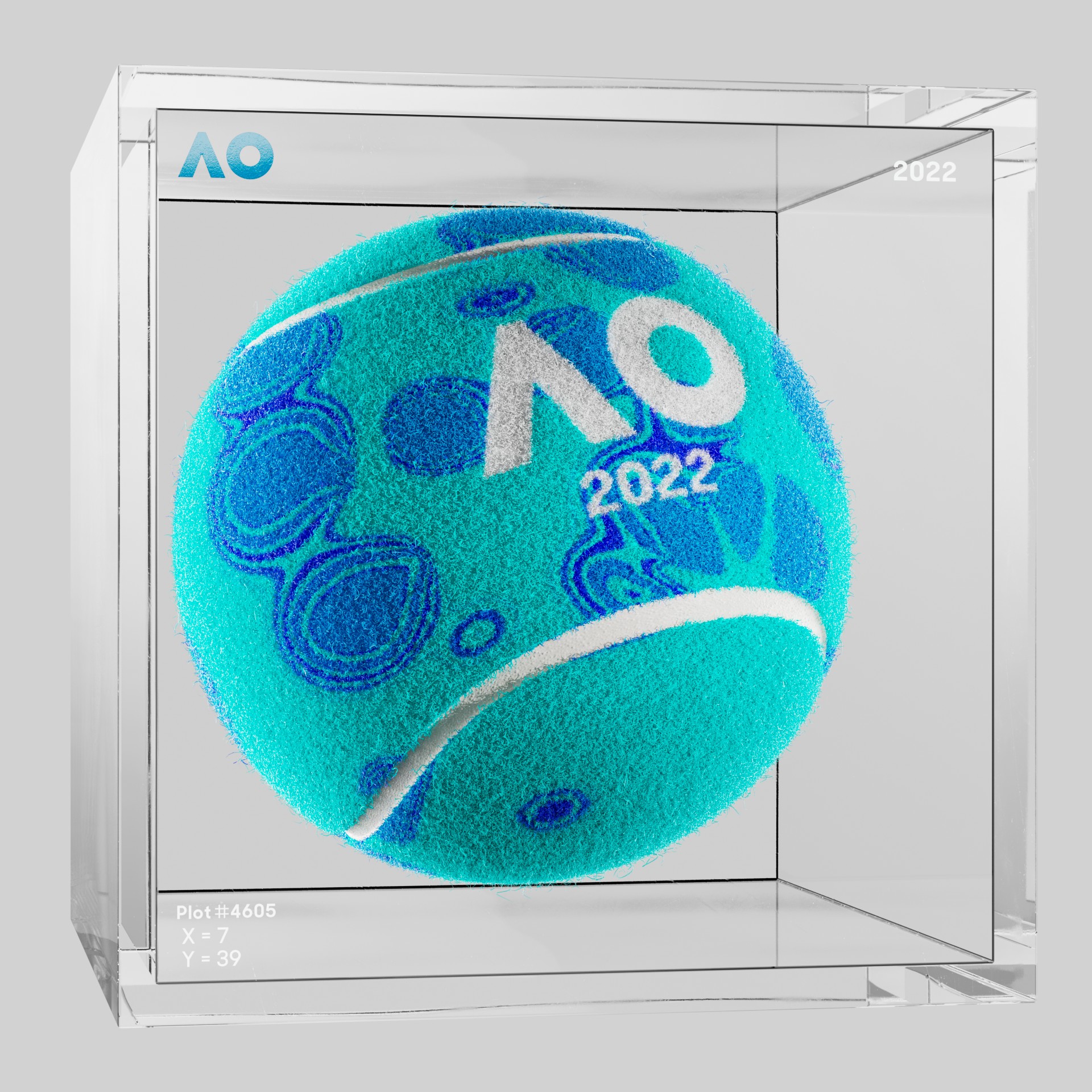 The Australian Open - The Australian Open Art Ball - AO Art Ball #2792 - NFT # 2792