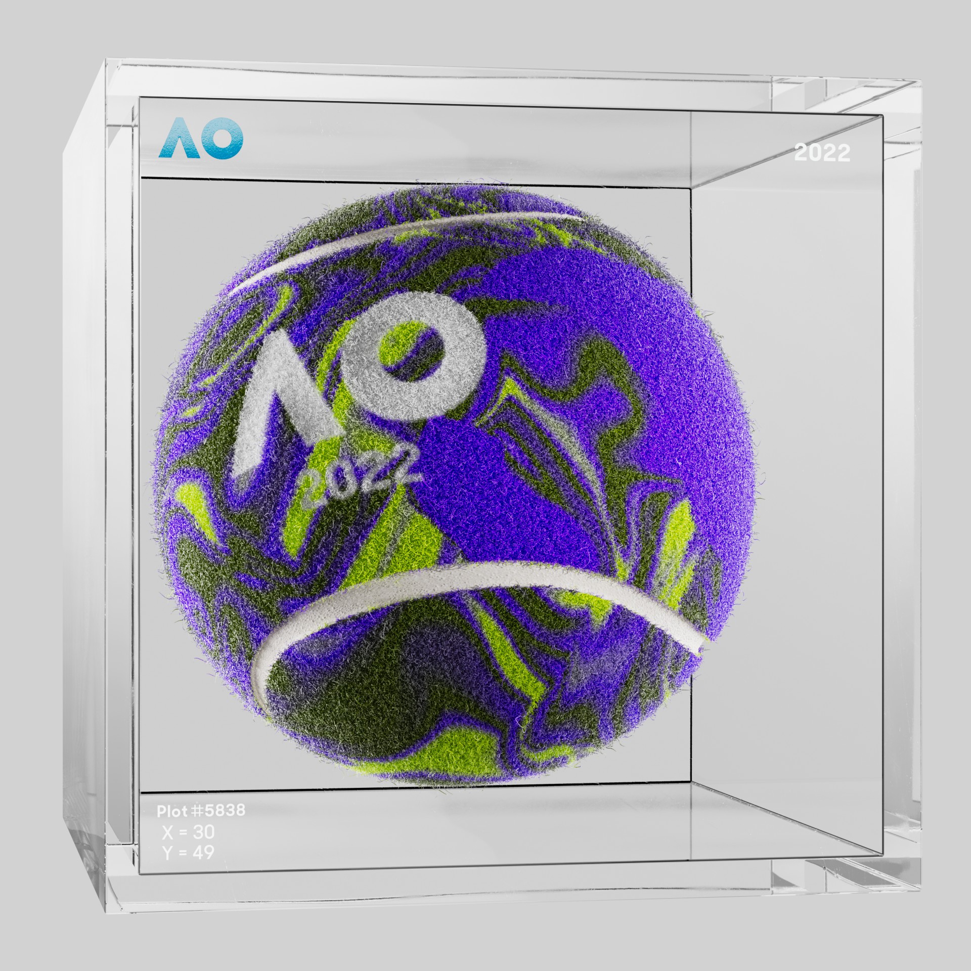 The Australian Open - The Australian Open Art Ball - AO Art Ball #2796 - NFT # 2796