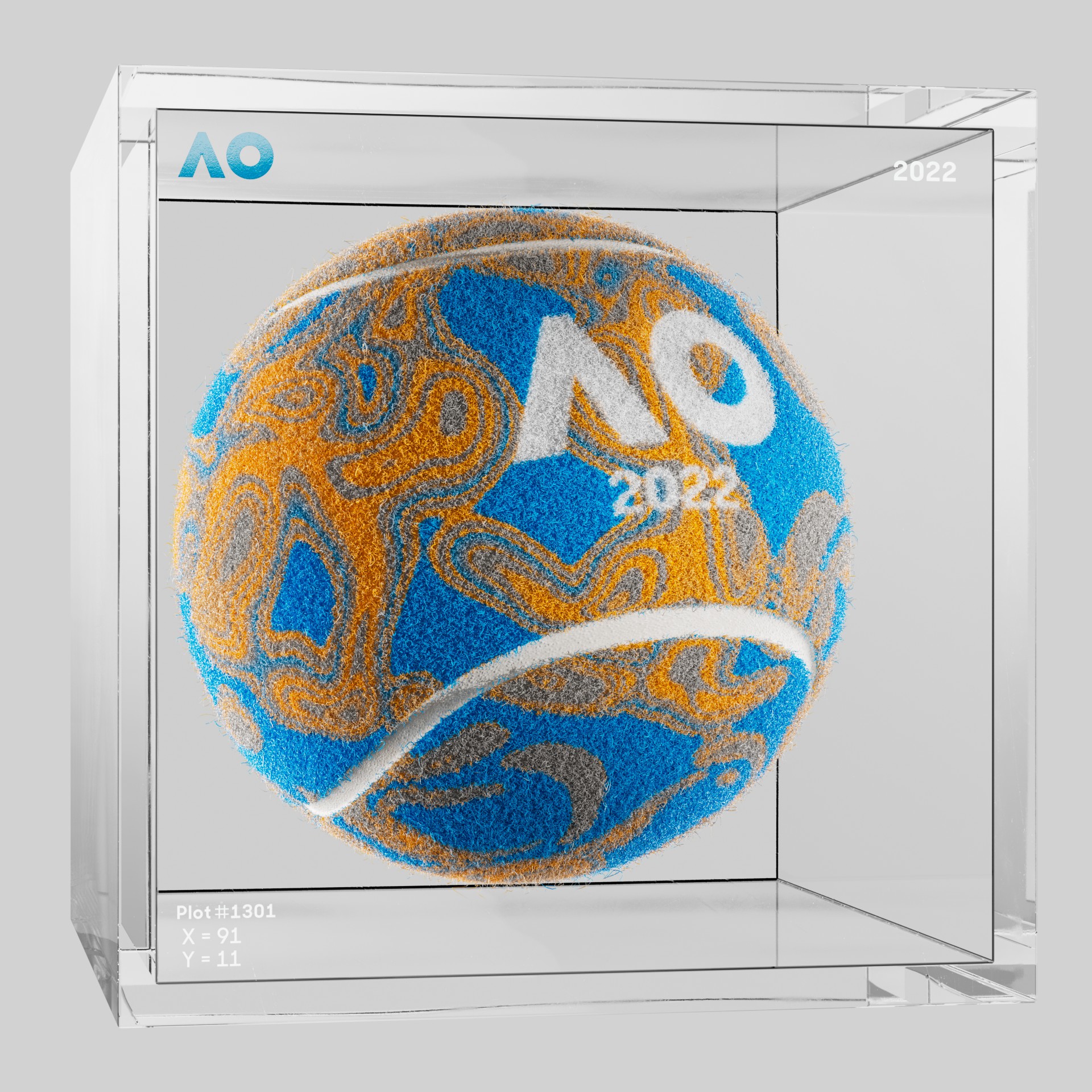 The Australian Open - The Australian Open Art Ball - AO Art Ball #2798 - NFT # 2798