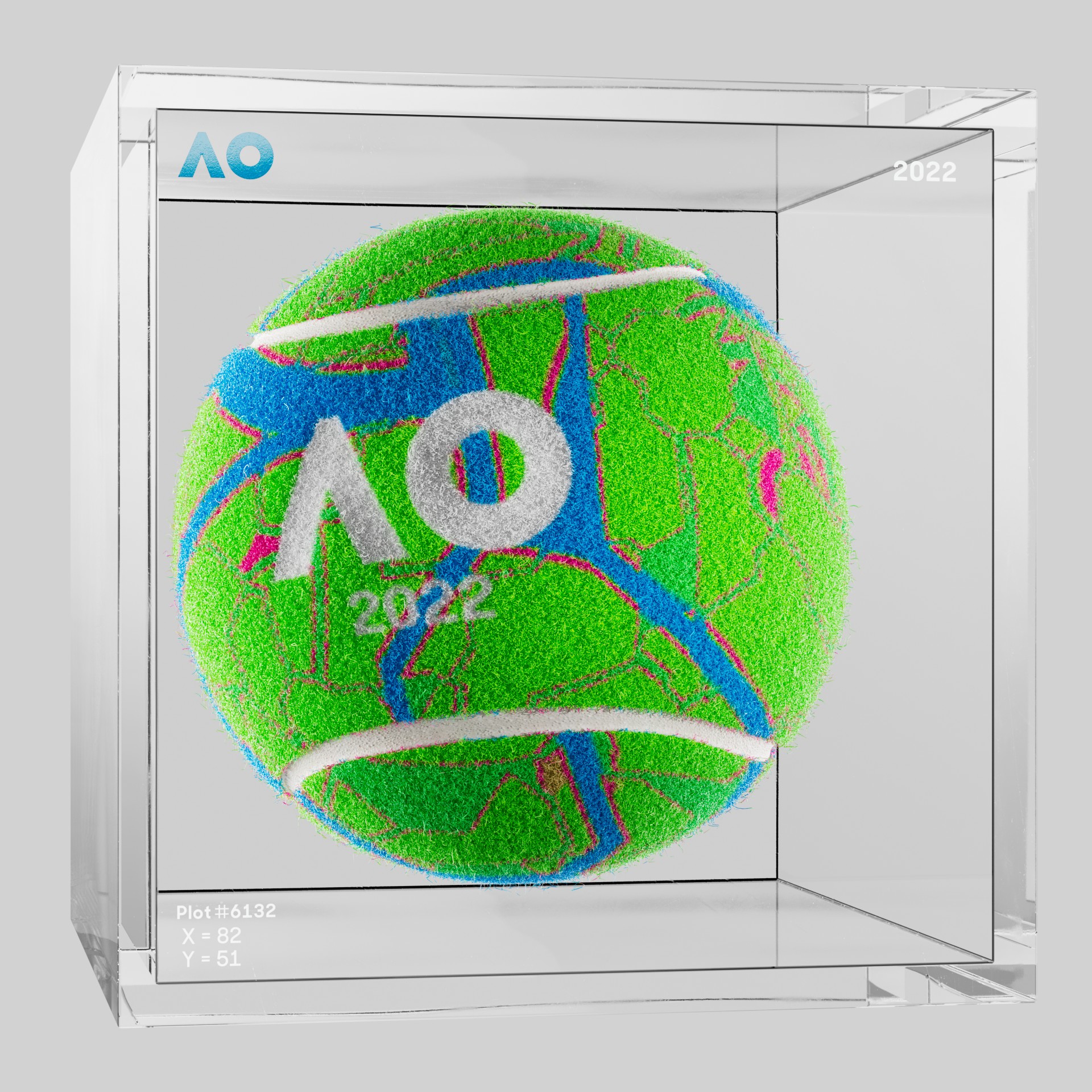 The Australian Open - The Australian Open Art Ball - AO Art Ball #2800 - NFT # 2800