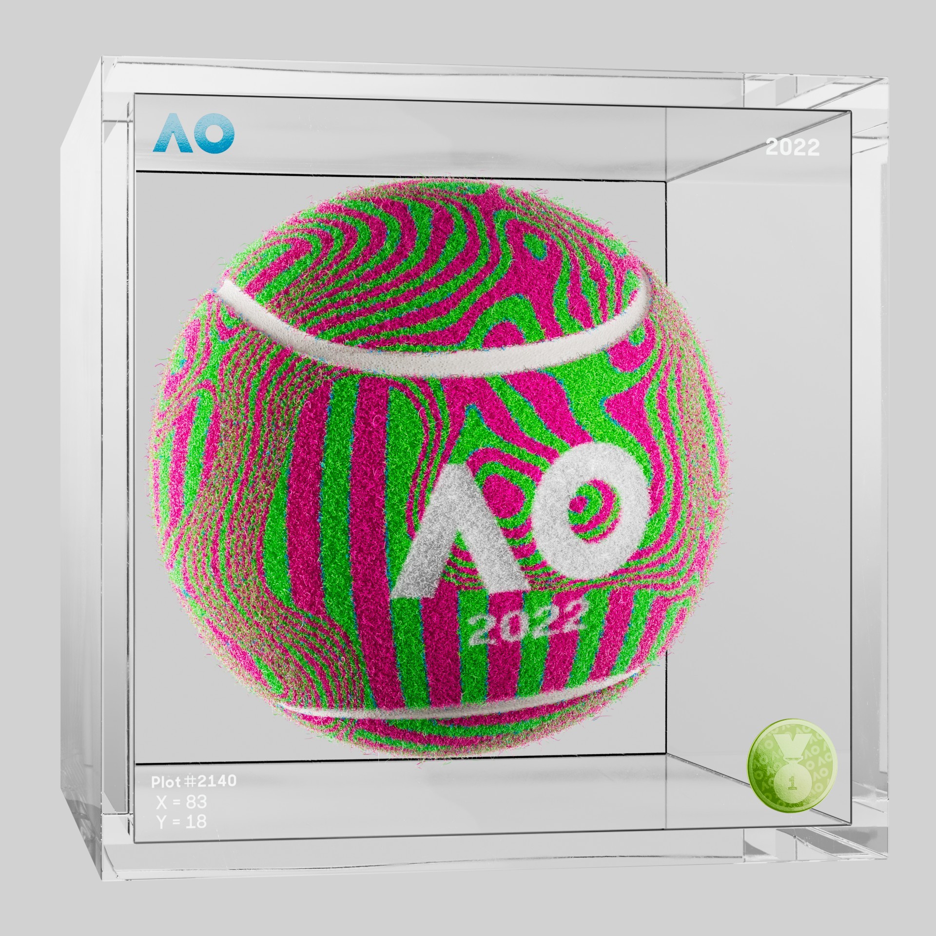 The Australian Open - The Australian Open Art Ball - AO Art Ball #2806 - NFT # 2806