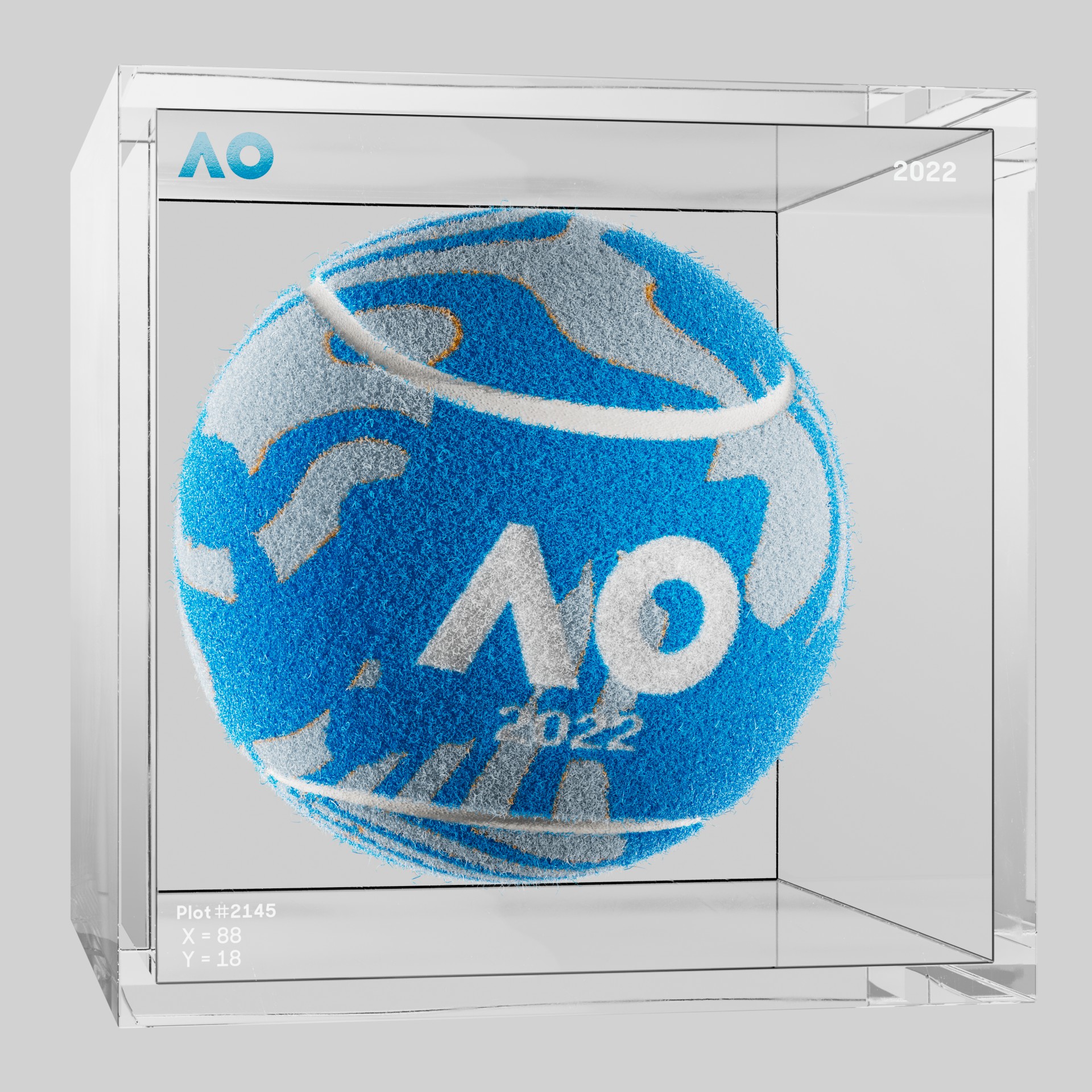 The Australian Open - The Australian Open Art Ball - AO Art Ball #2808 - NFT # 2808