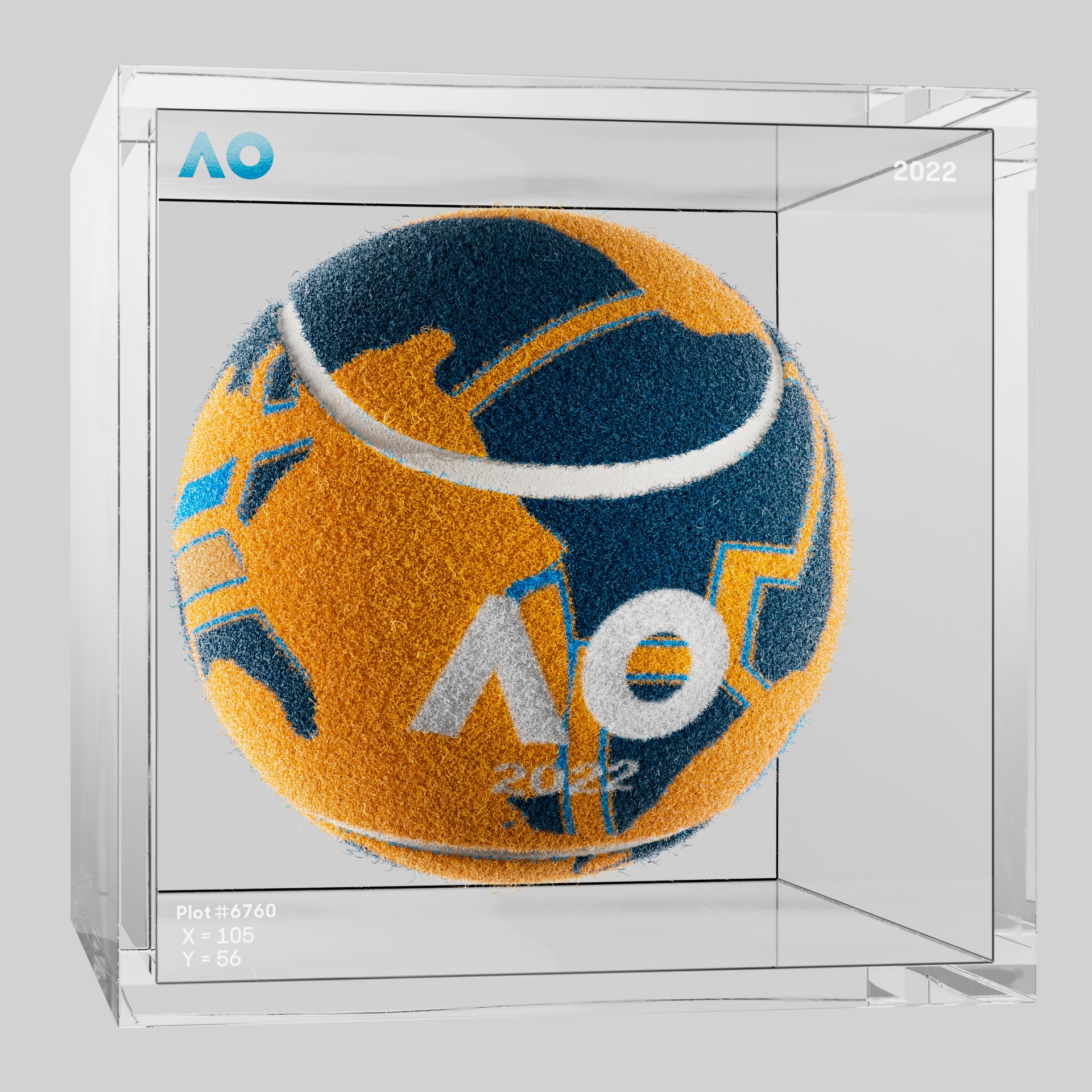 The Australian Open - The Australian Open Art Ball - AO Art Ball #2809 - NFT # 2809