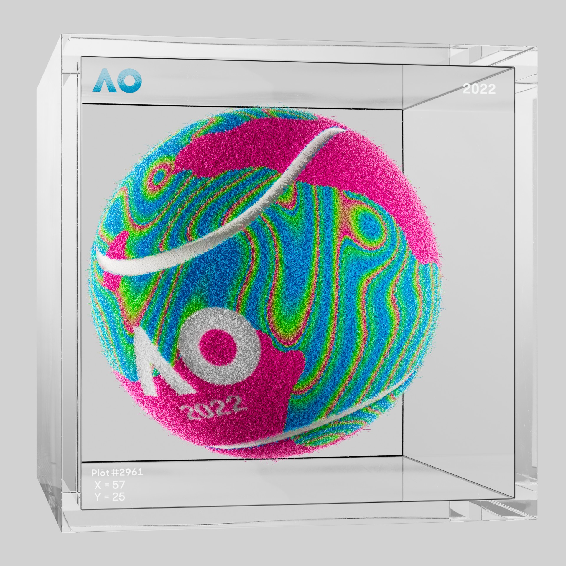 The Australian Open - The Australian Open Art Ball - AO Art Ball #2814 - NFT # 2814