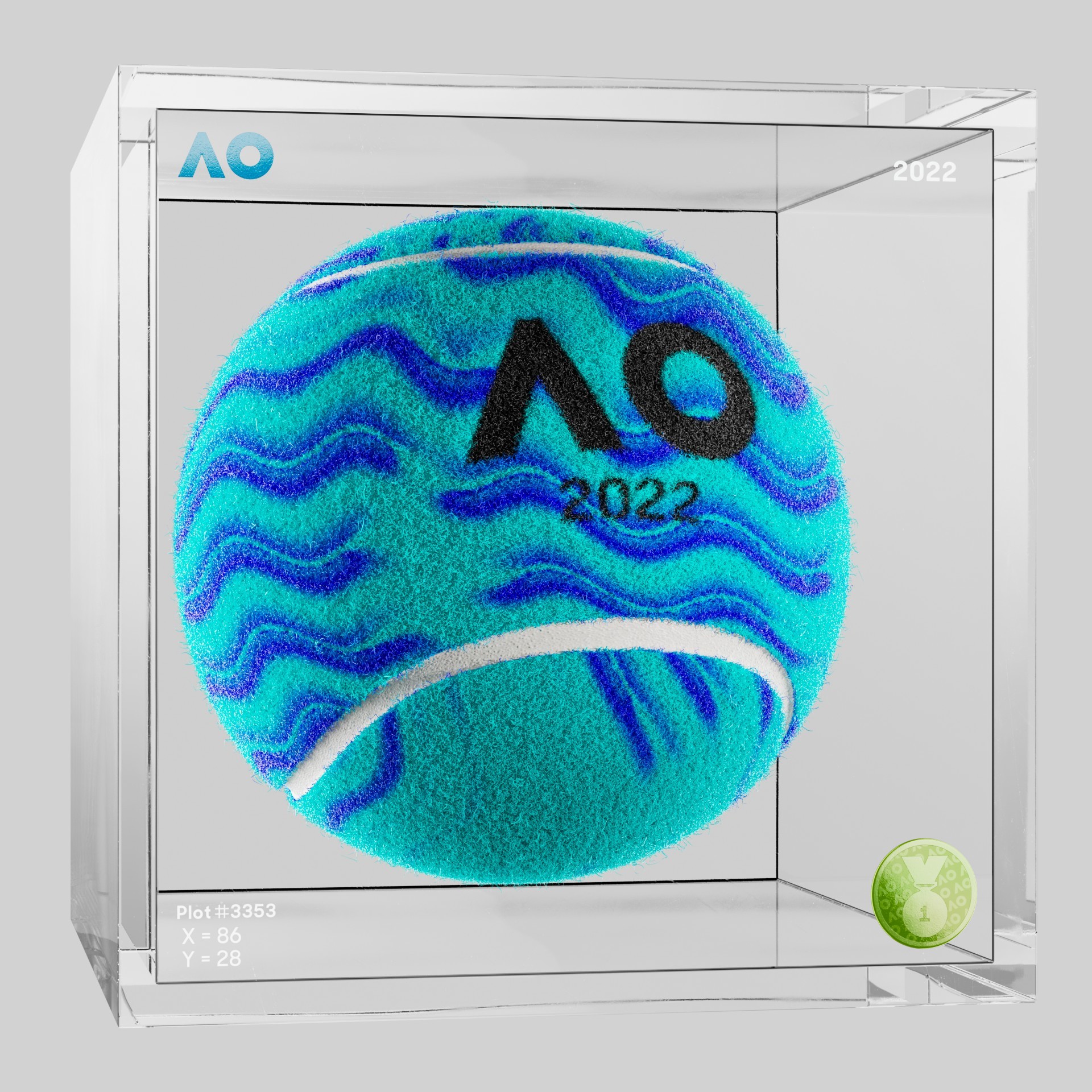 The Australian Open - The Australian Open Art Ball - AO Art Ball #2816 - NFT # 2816