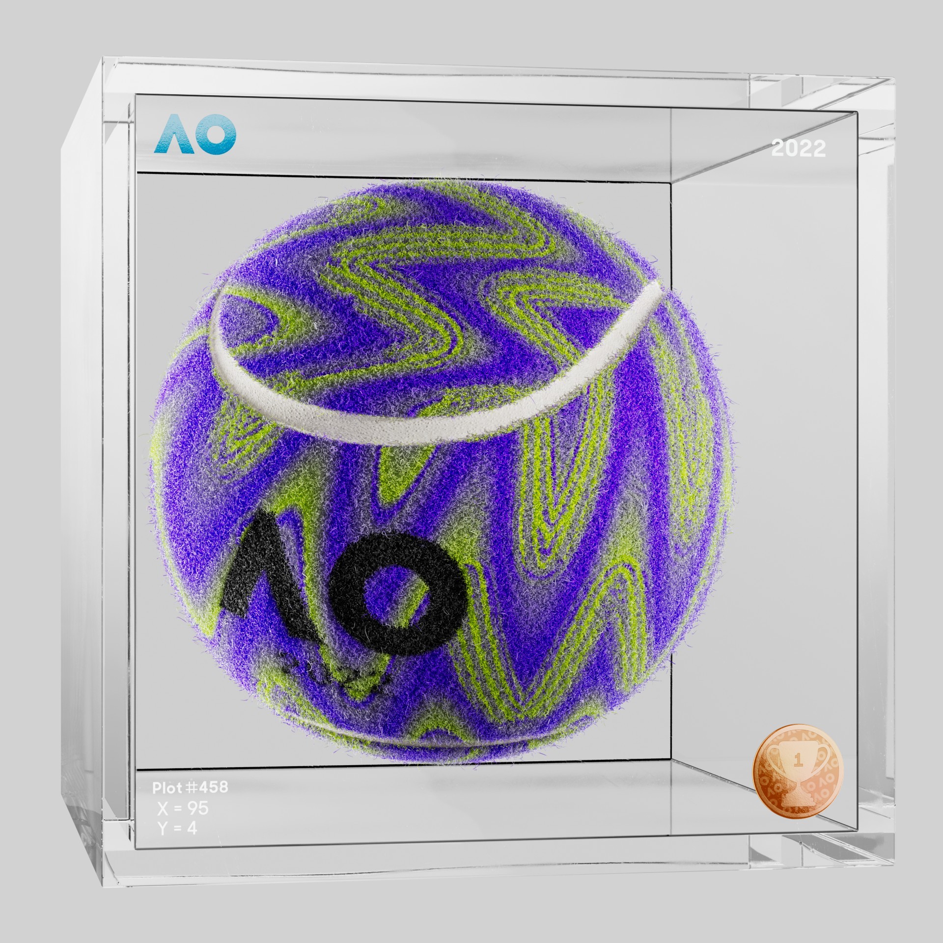 The Australian Open - The Australian Open Art Ball - AO Art Ball #2818 - NFT # 2818