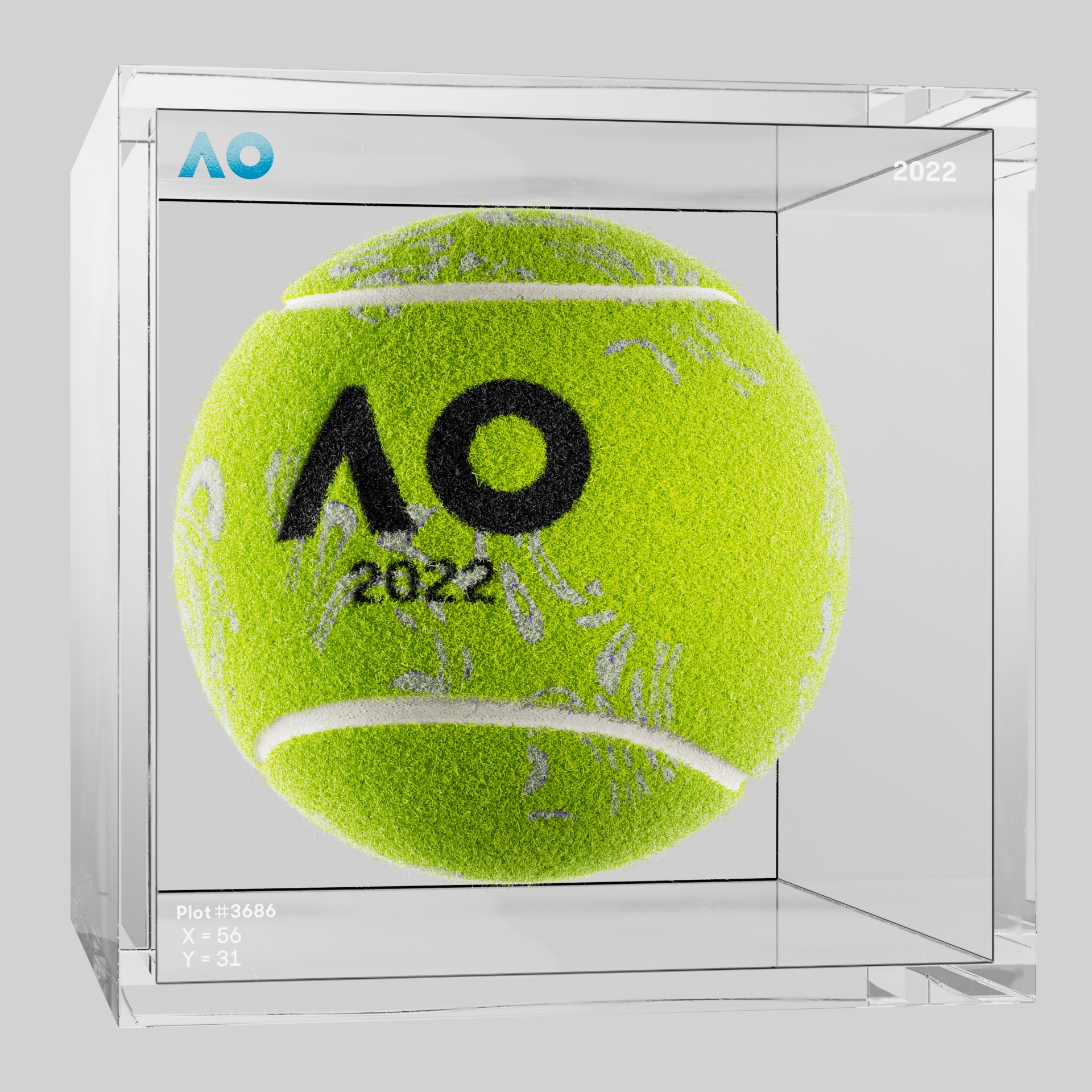 The Australian Open - The Australian Open Art Ball - AO Art Ball #2820 - NFT # 2820