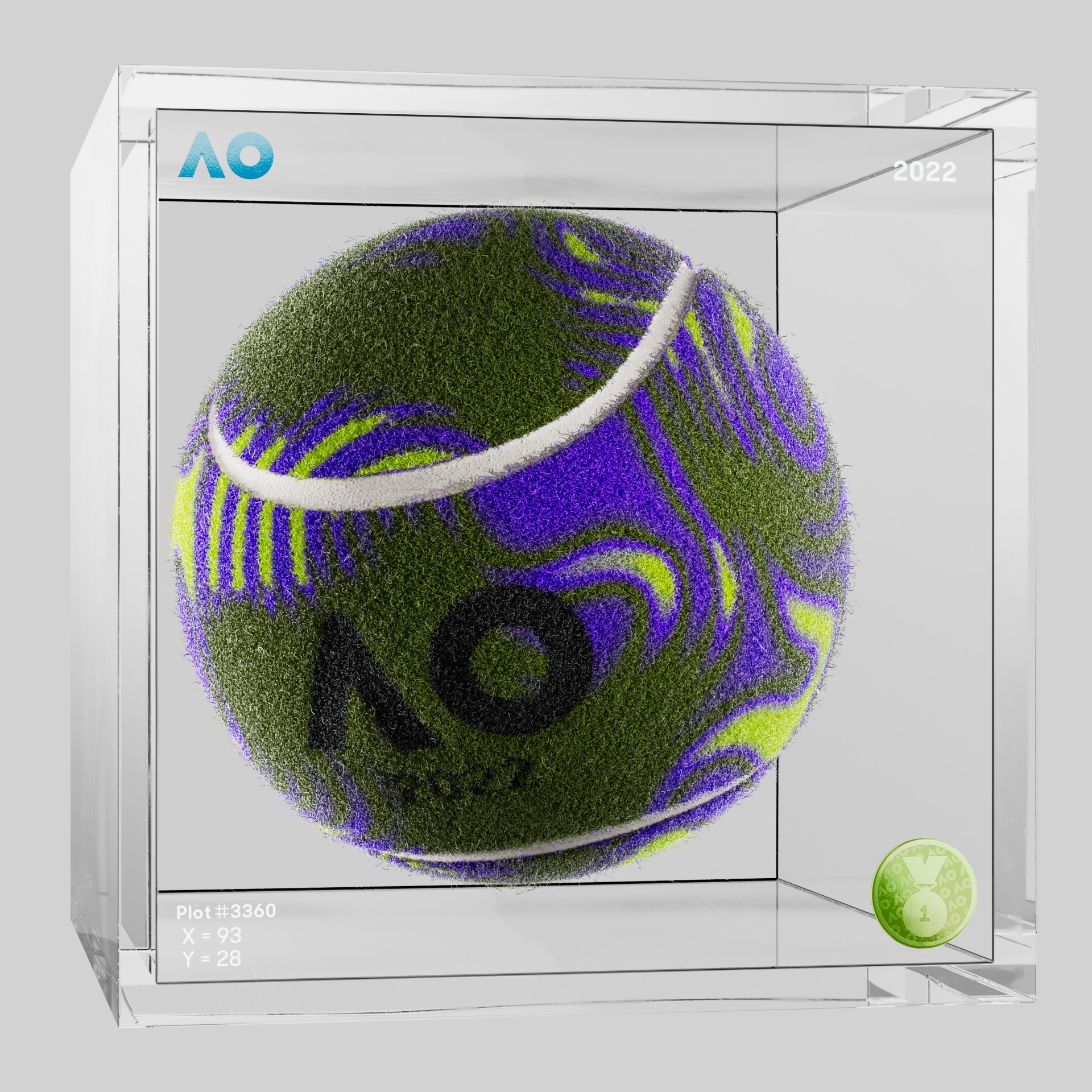 The Australian Open - The Australian Open Art Ball - AO Art Ball #2821 - NFT # 2821