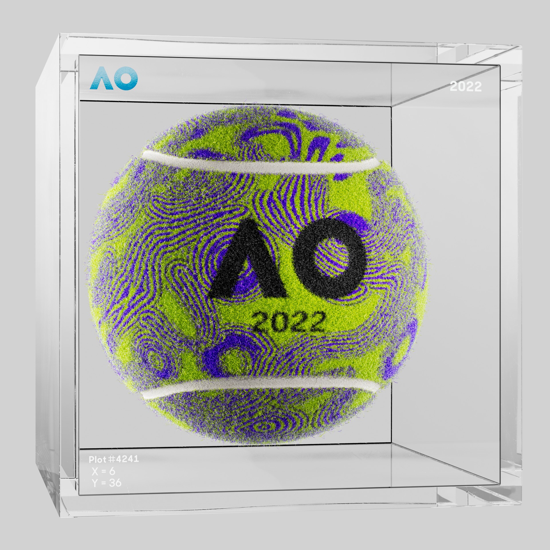 The Australian Open - The Australian Open Art Ball - AO Art Ball #2822 - NFT # 2822