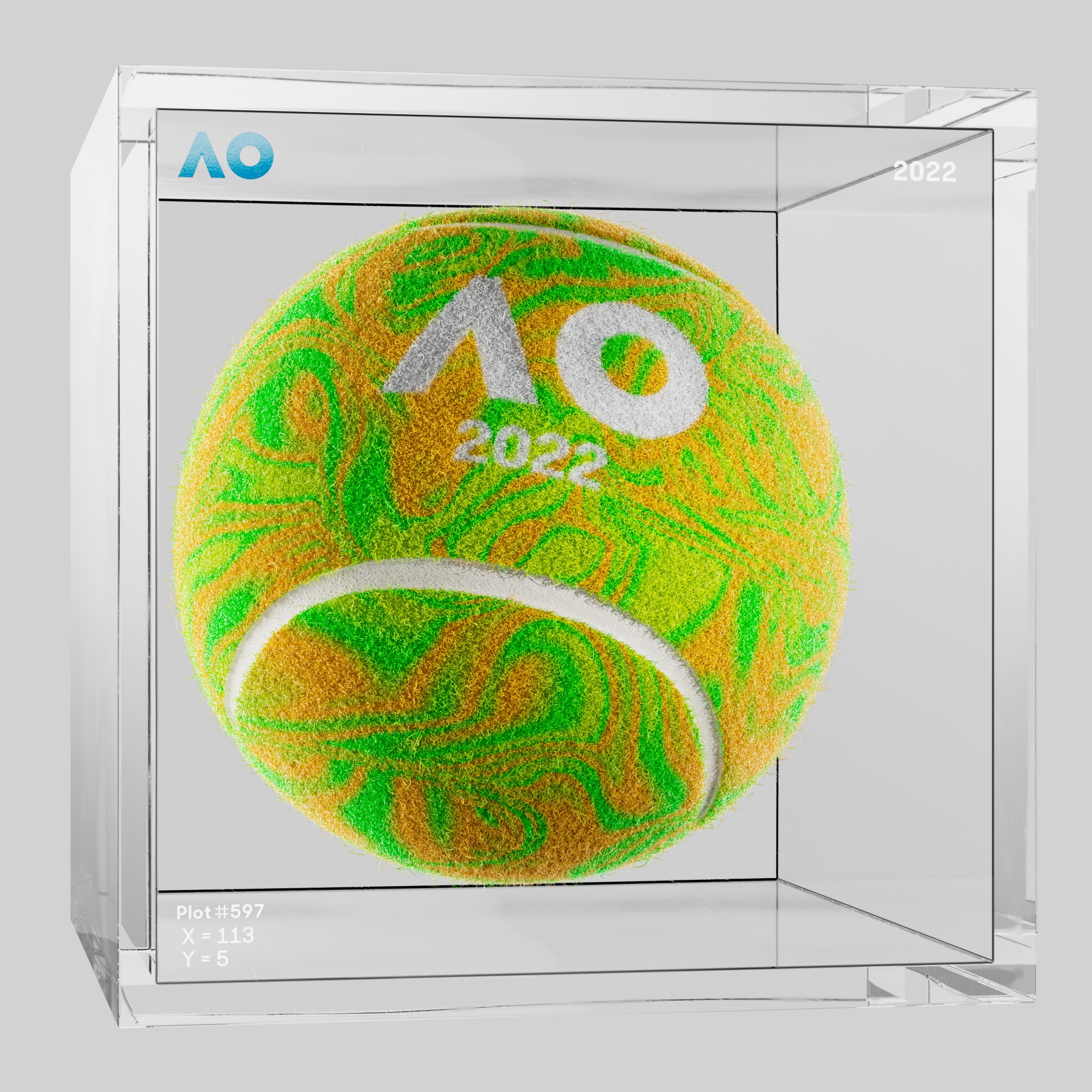 The Australian Open - The Australian Open Art Ball - AO Art Ball #2824 - NFT # 2824