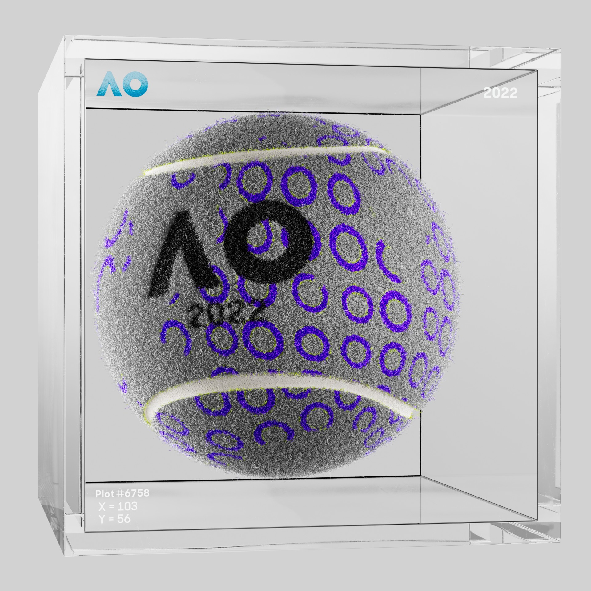 The Australian Open - The Australian Open Art Ball - AO Art Ball #2825 - NFT # 2825