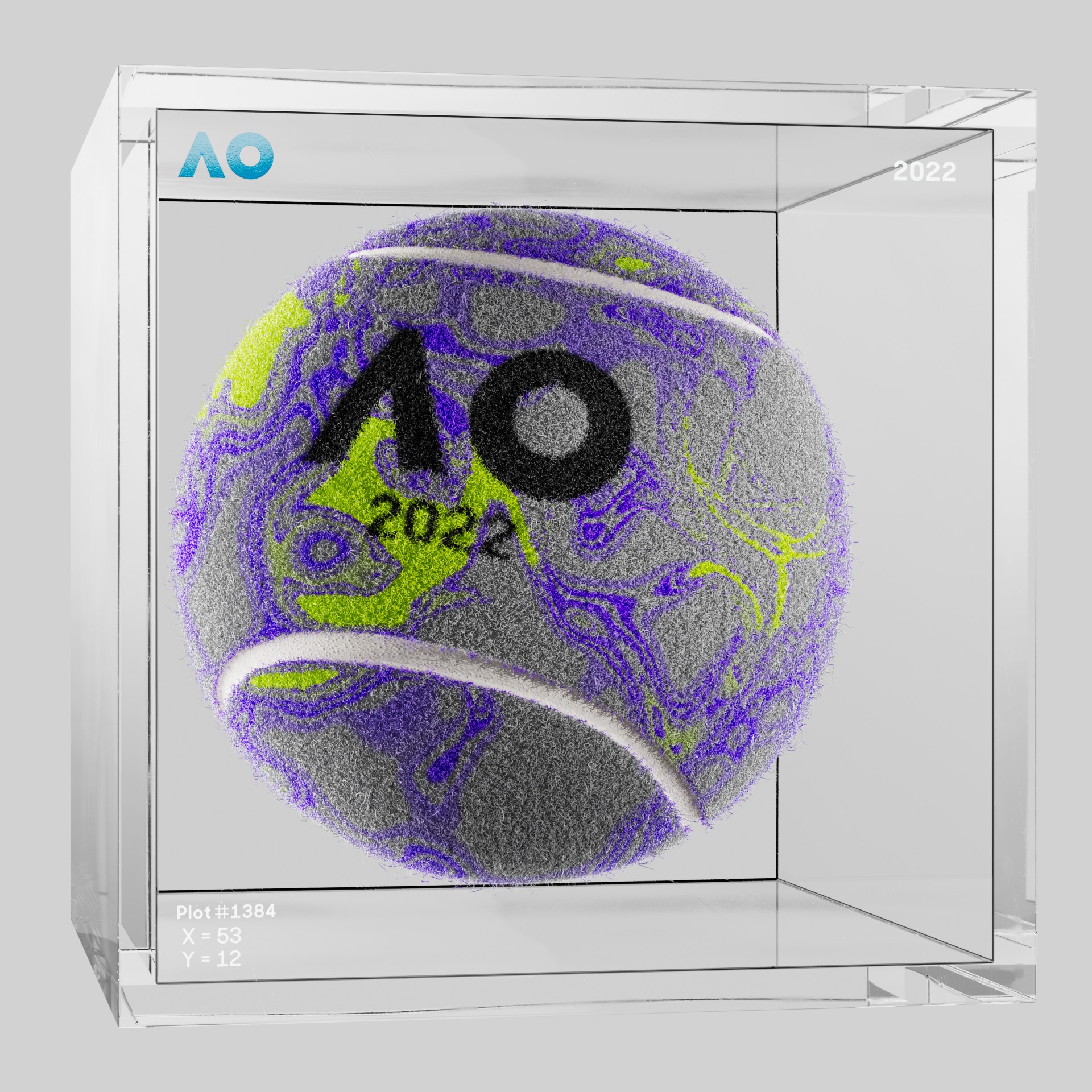 The Australian Open - The Australian Open Art Ball - AO Art Ball #2829 - NFT # 2829