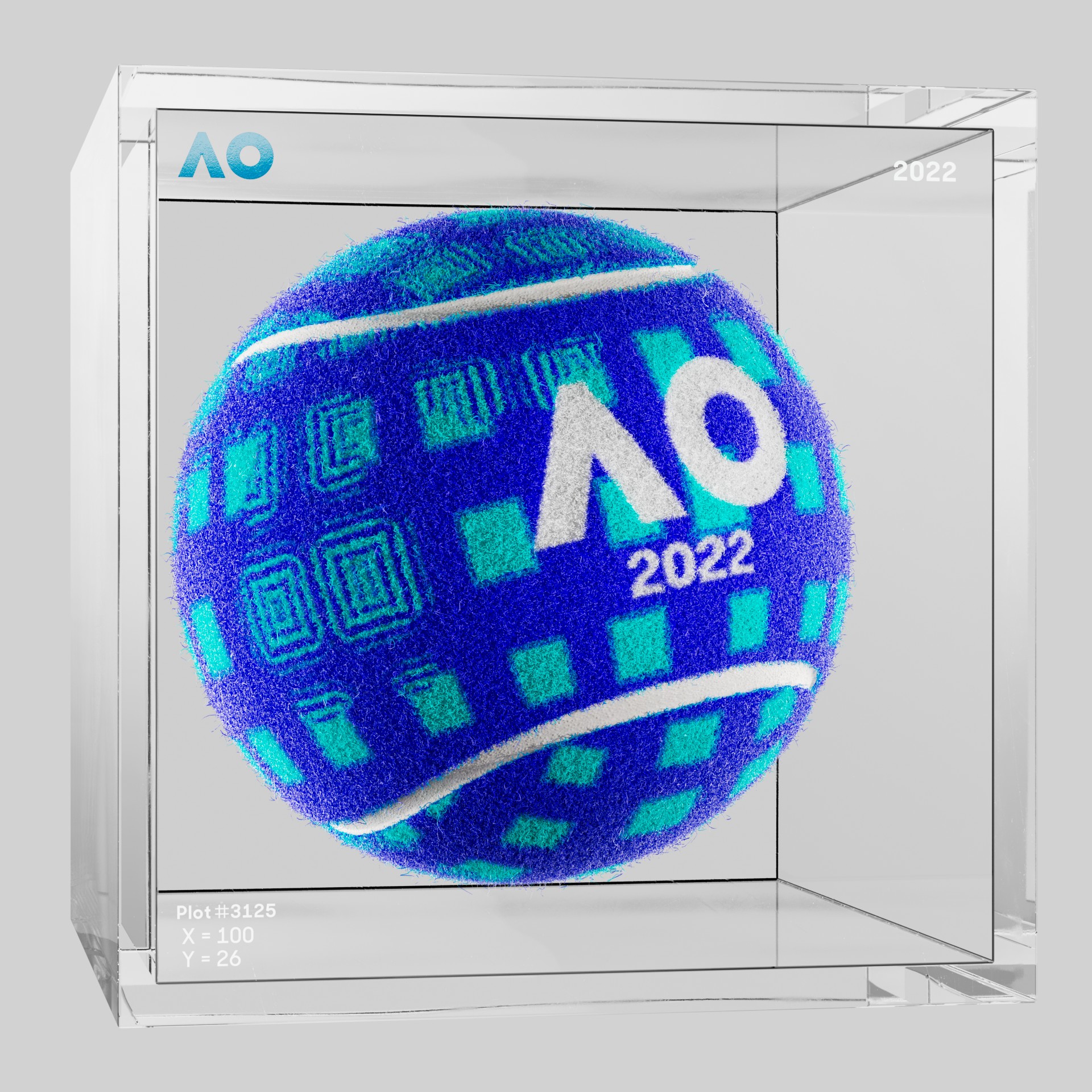 The Australian Open - The Australian Open Art Ball - AO Art Ball #2835 - NFT # 2835