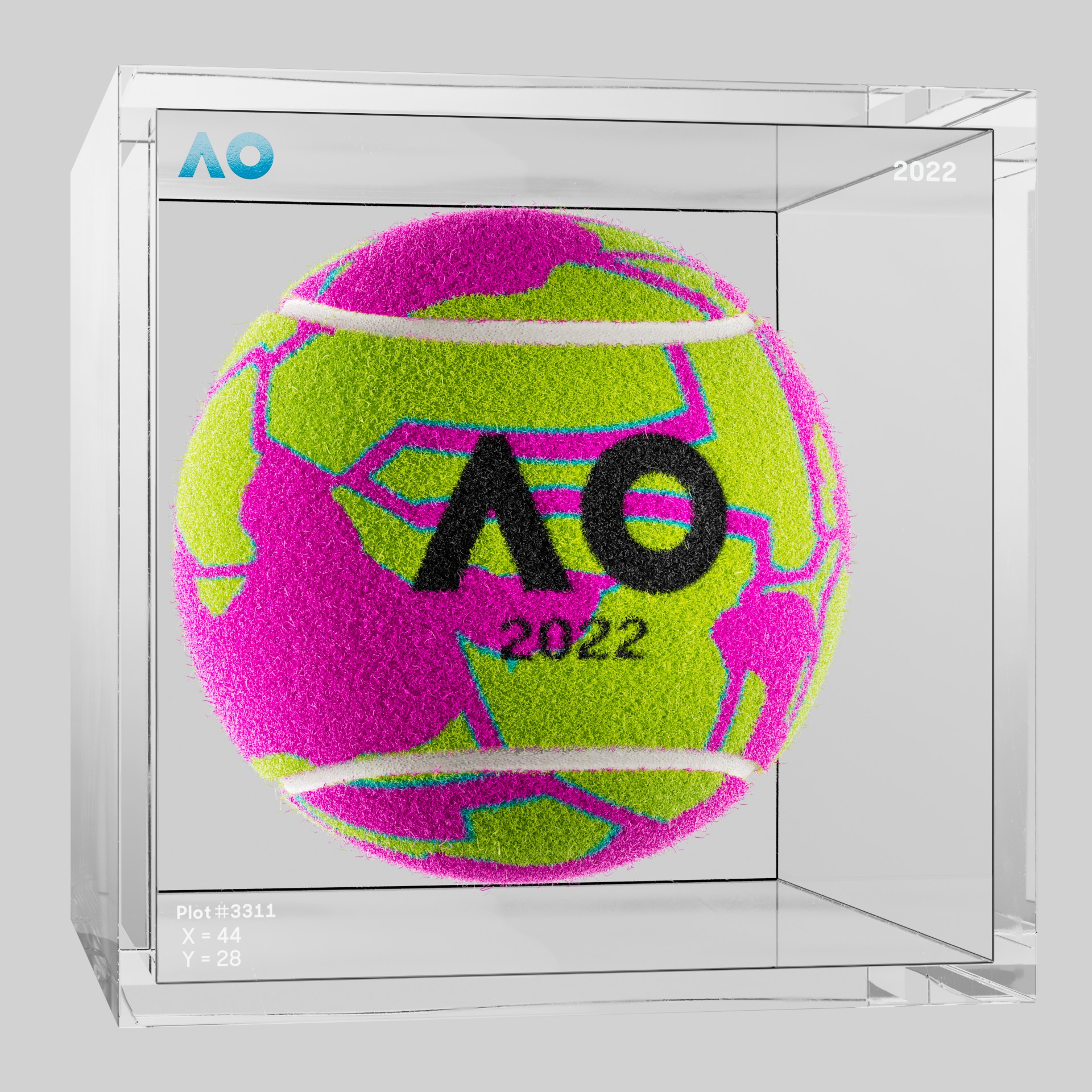The Australian Open - The Australian Open Art Ball - AO Art Ball #2836 - NFT # 2836