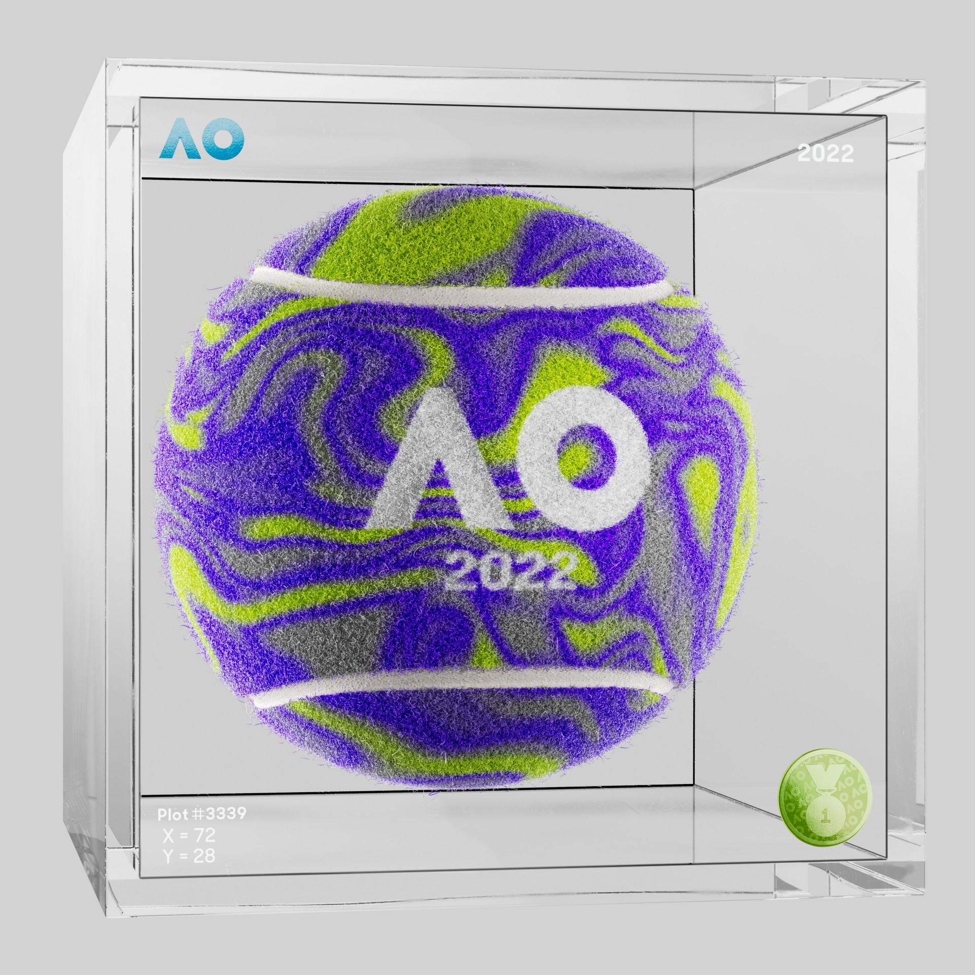 The Australian Open - The Australian Open Art Ball - AO Art Ball #2838 - NFT # 2838