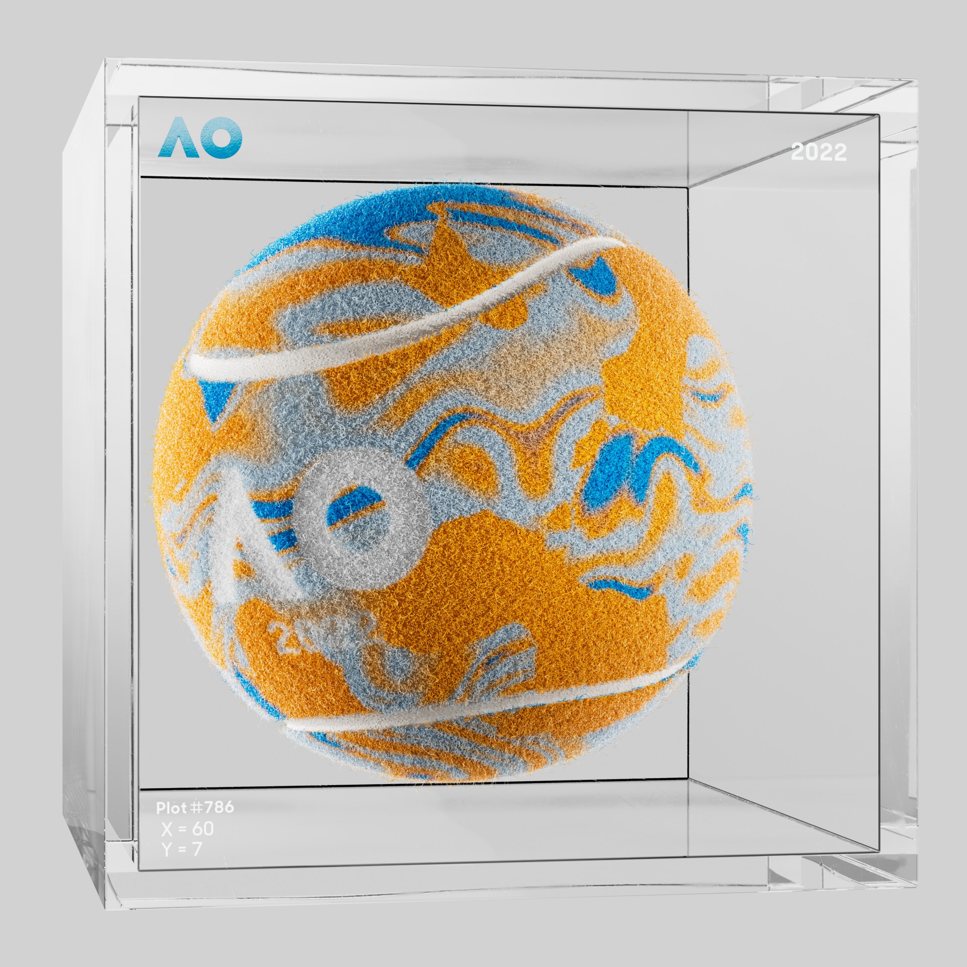 The Australian Open - The Australian Open Art Ball - AO Art Ball #2840 - NFT # 2840