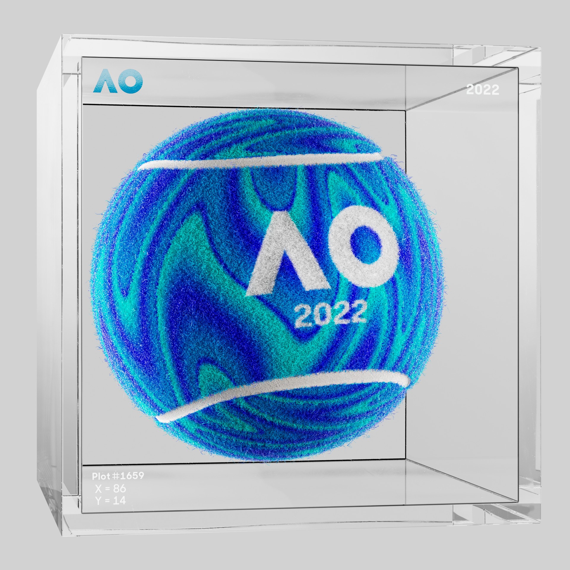 The Australian Open - The Australian Open Art Ball - AO Art Ball #2841 - NFT # 2841