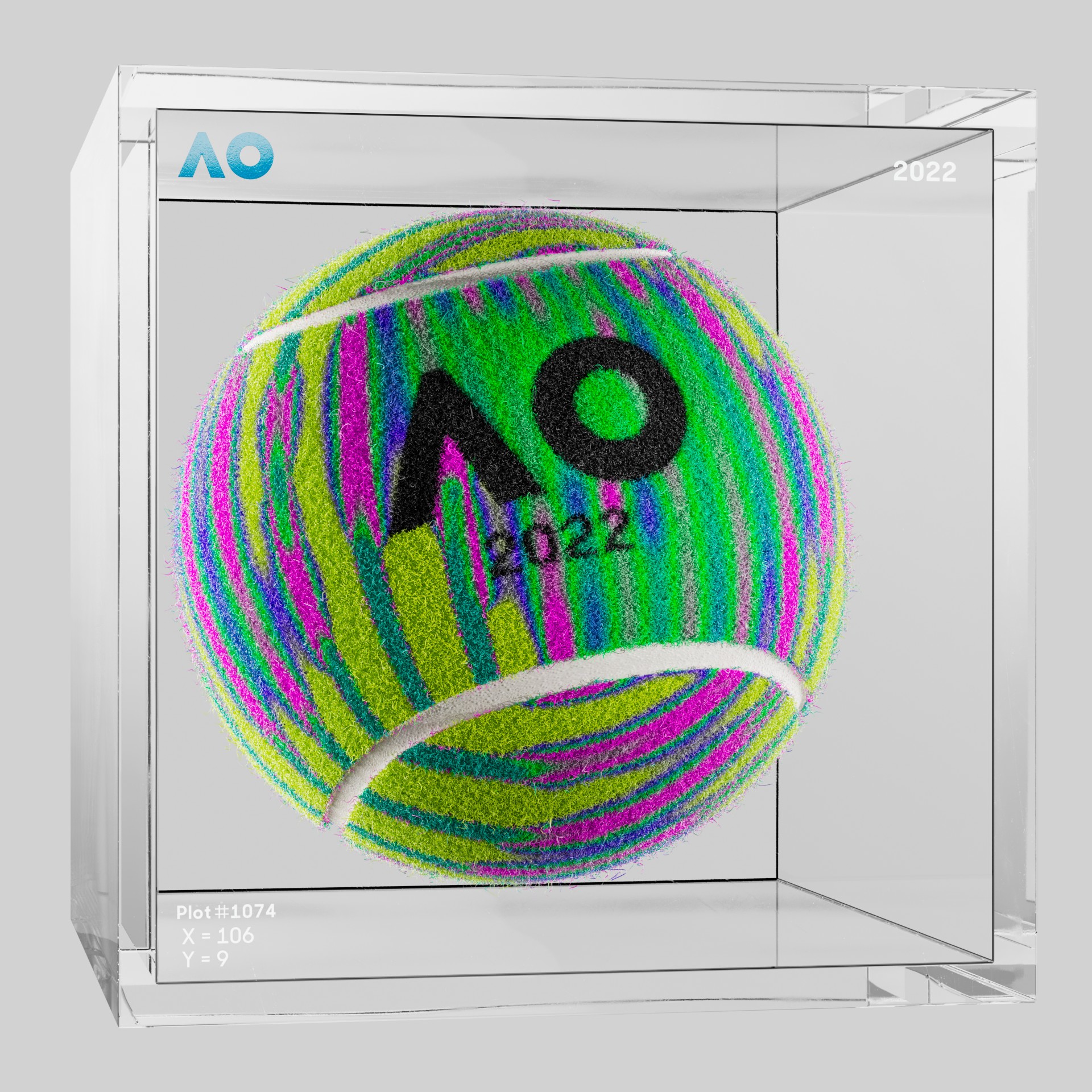 The Australian Open - The Australian Open Art Ball - AO Art Ball #2843 - NFT # 2843