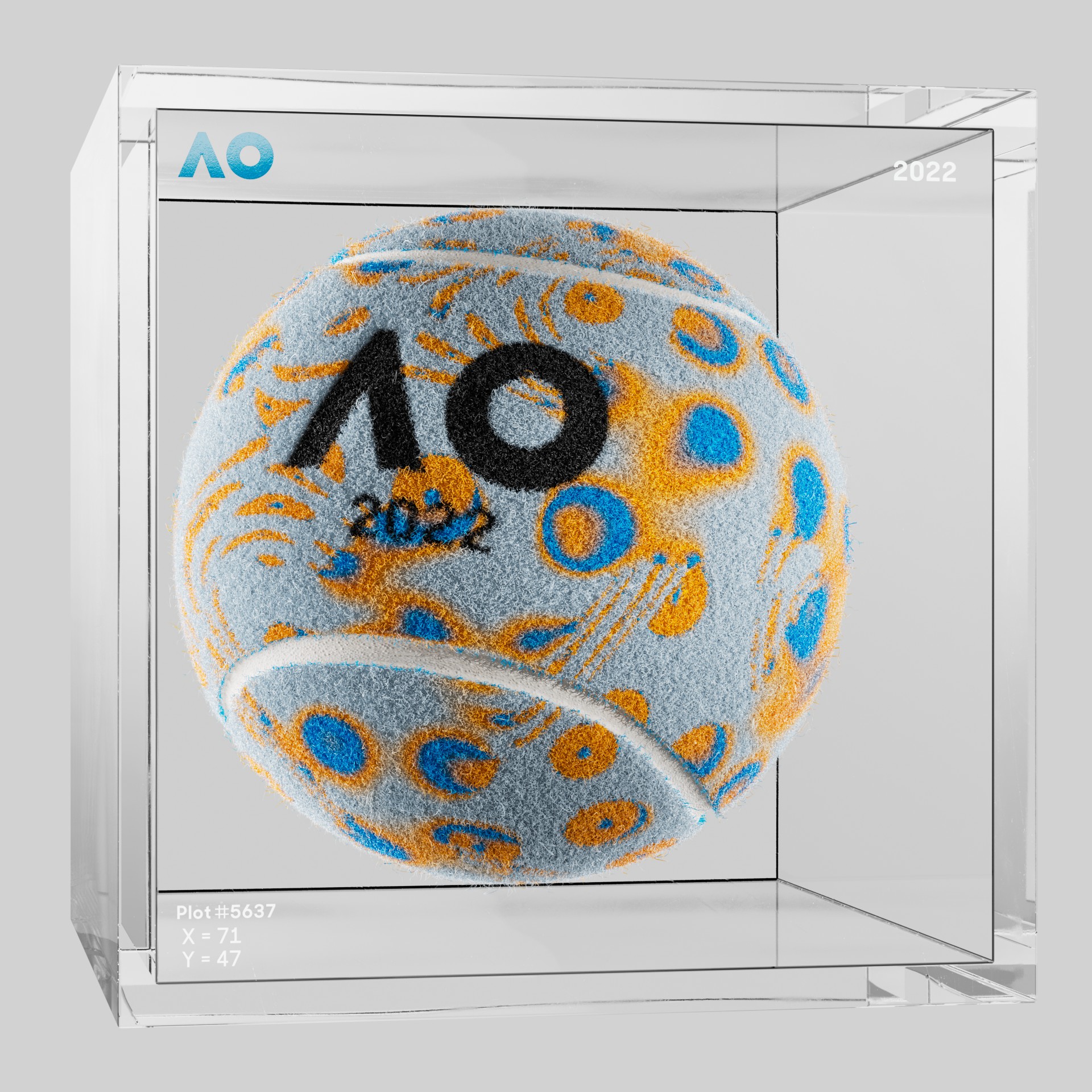 The Australian Open - The Australian Open Art Ball - AO Art Ball #2844 - NFT # 2844