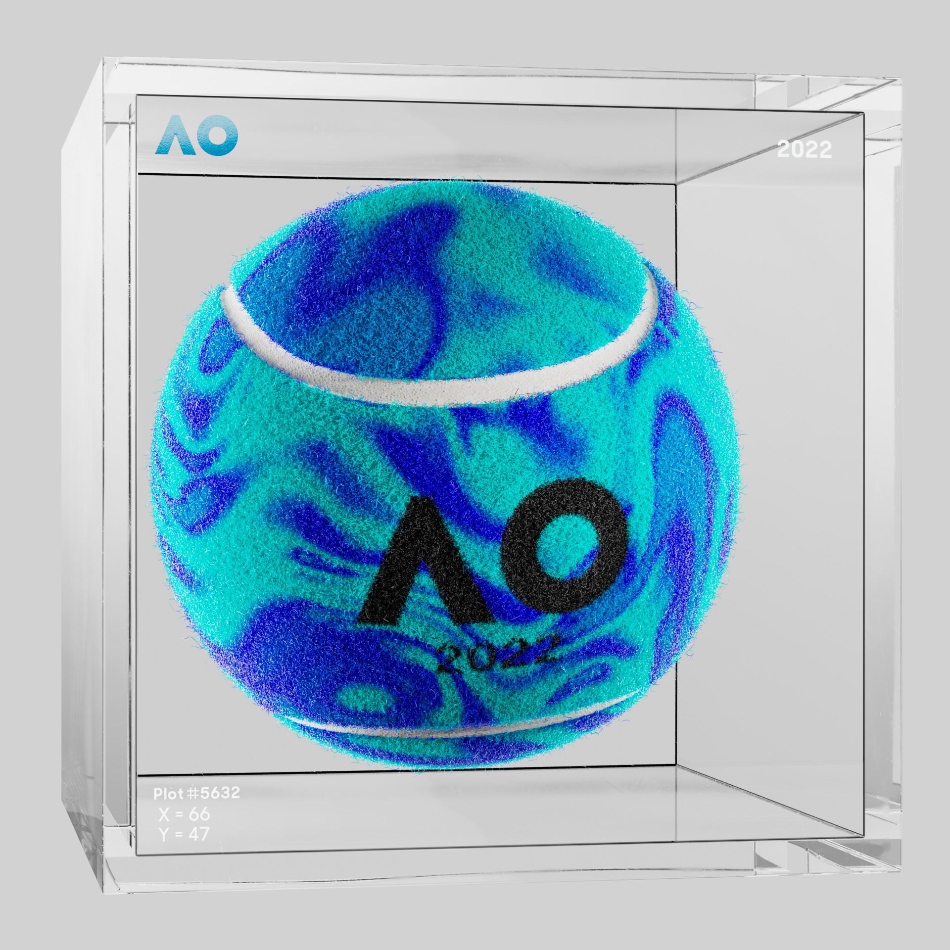 The Australian Open - The Australian Open Art Ball - AO Art Ball #2848 - NFT # 2848