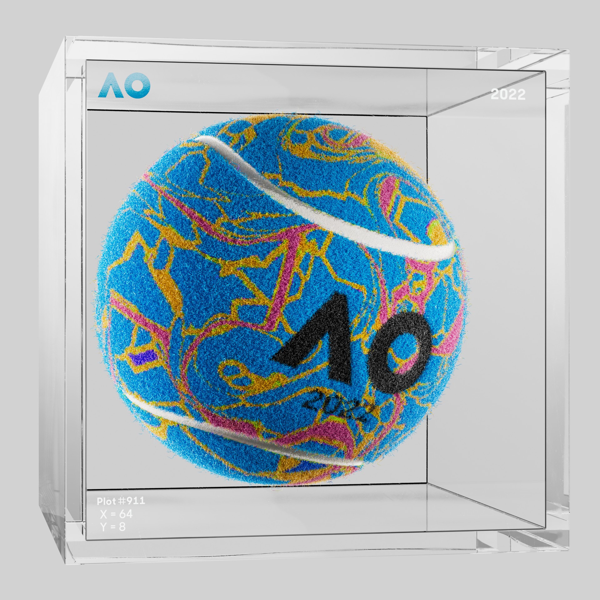 The Australian Open - The Australian Open Art Ball - AO Art Ball #2853 - NFT # 2853