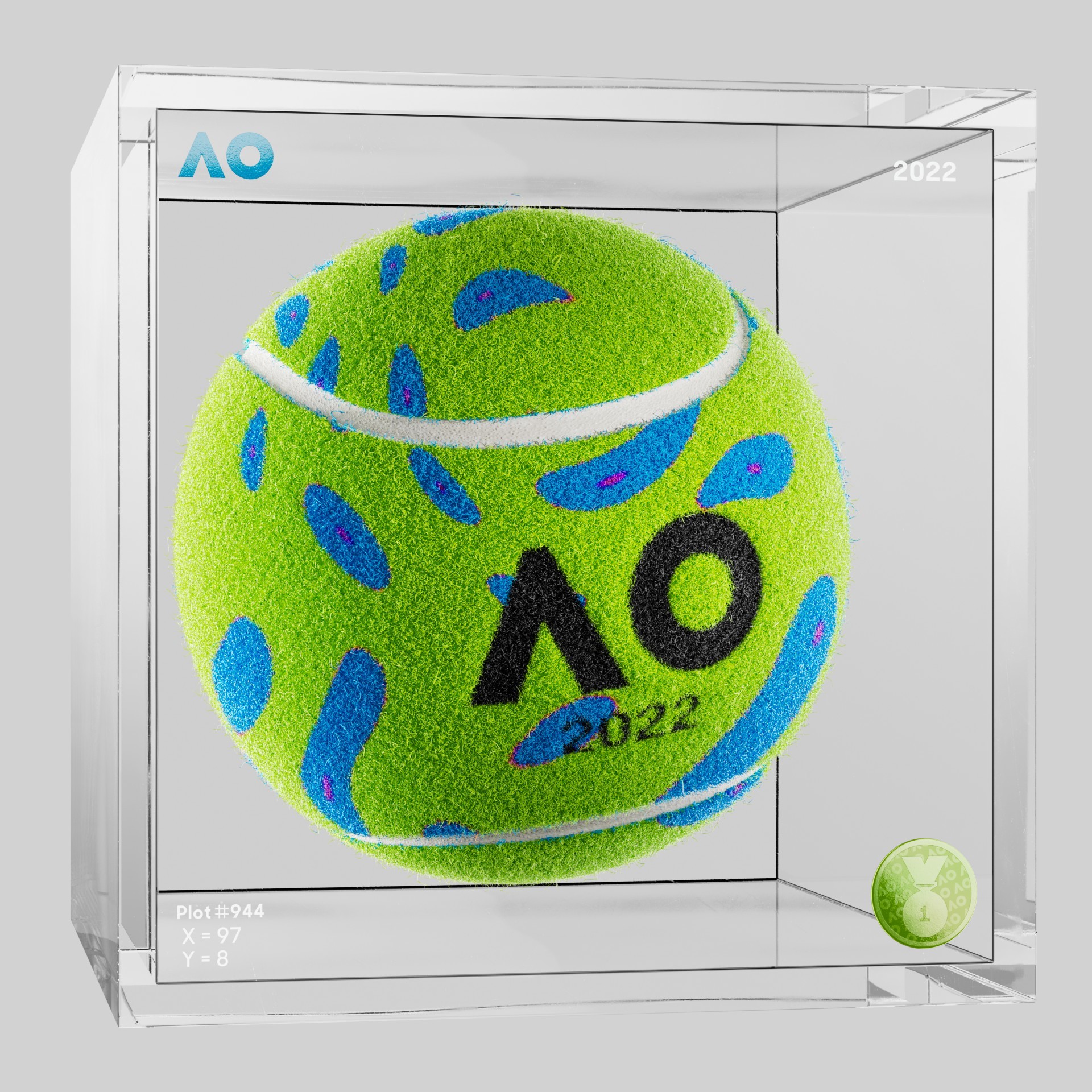 The Australian Open - The Australian Open Art Ball - AO Art Ball #2854 - NFT # 2854