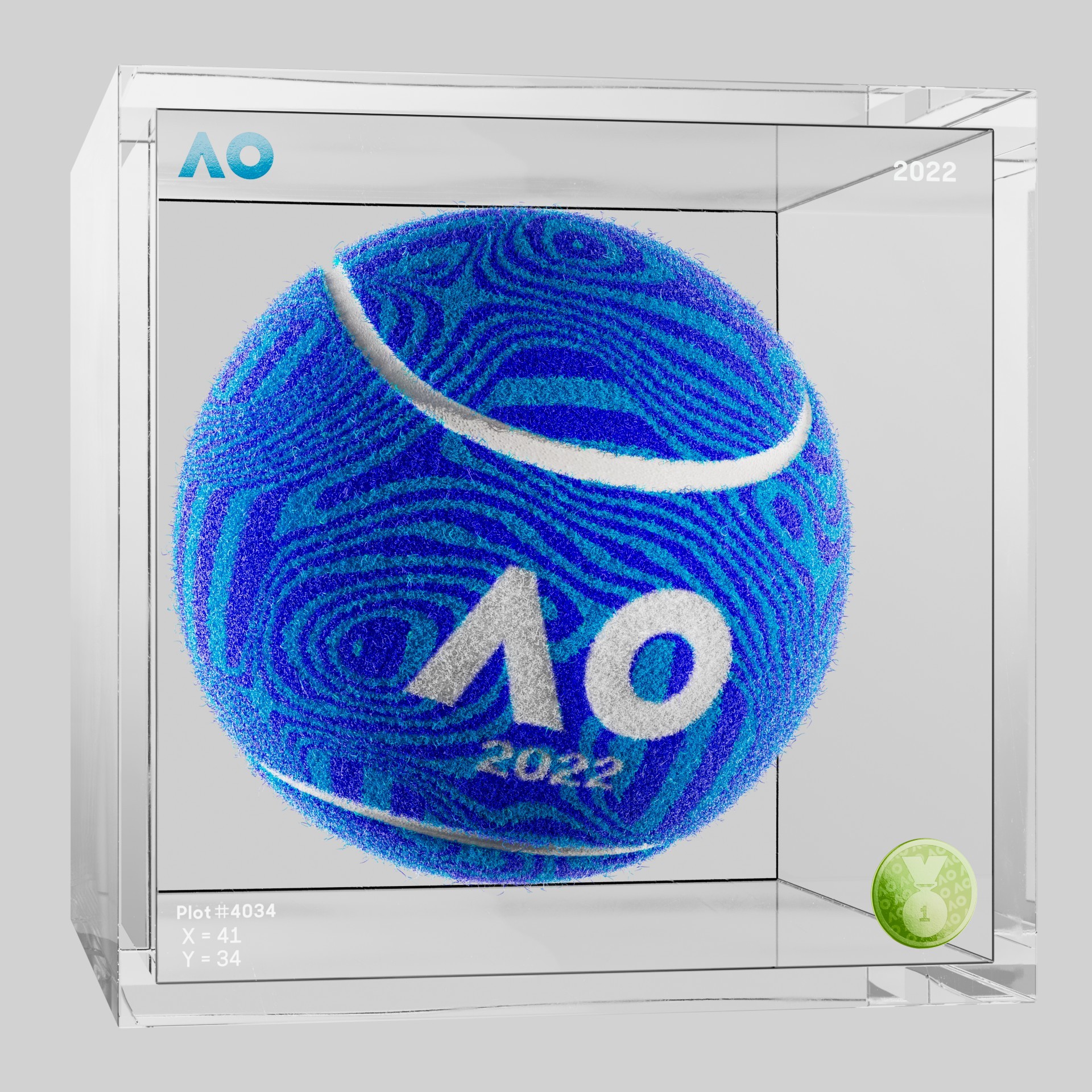 The Australian Open - The Australian Open Art Ball - AO Art Ball #2858 - NFT # 2858