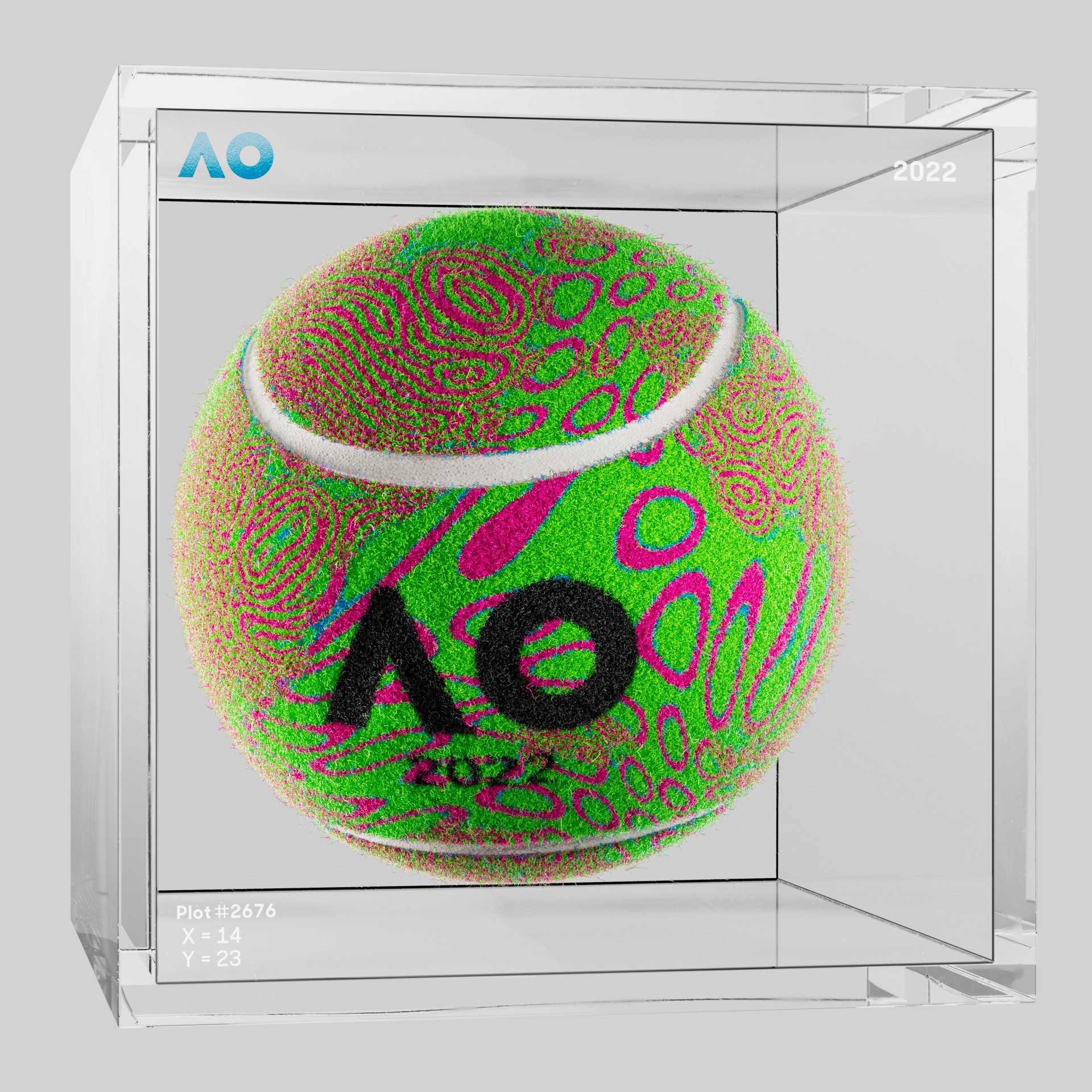 The Australian Open - The Australian Open Art Ball - AO Art Ball #2862 - NFT # 2862