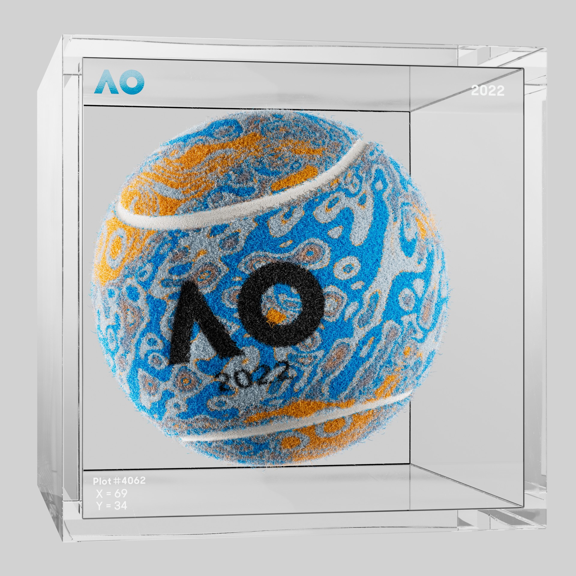 The Australian Open - The Australian Open Art Ball - AO Art Ball #2864 - NFT # 2864