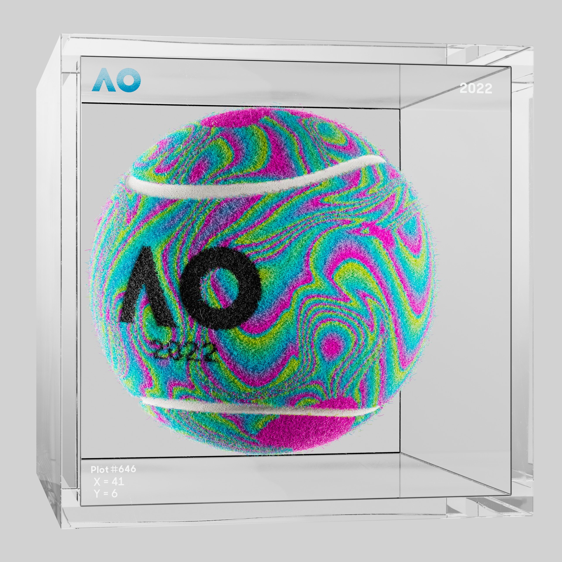 The Australian Open - The Australian Open Art Ball - AO Art Ball #2865 - NFT # 2865