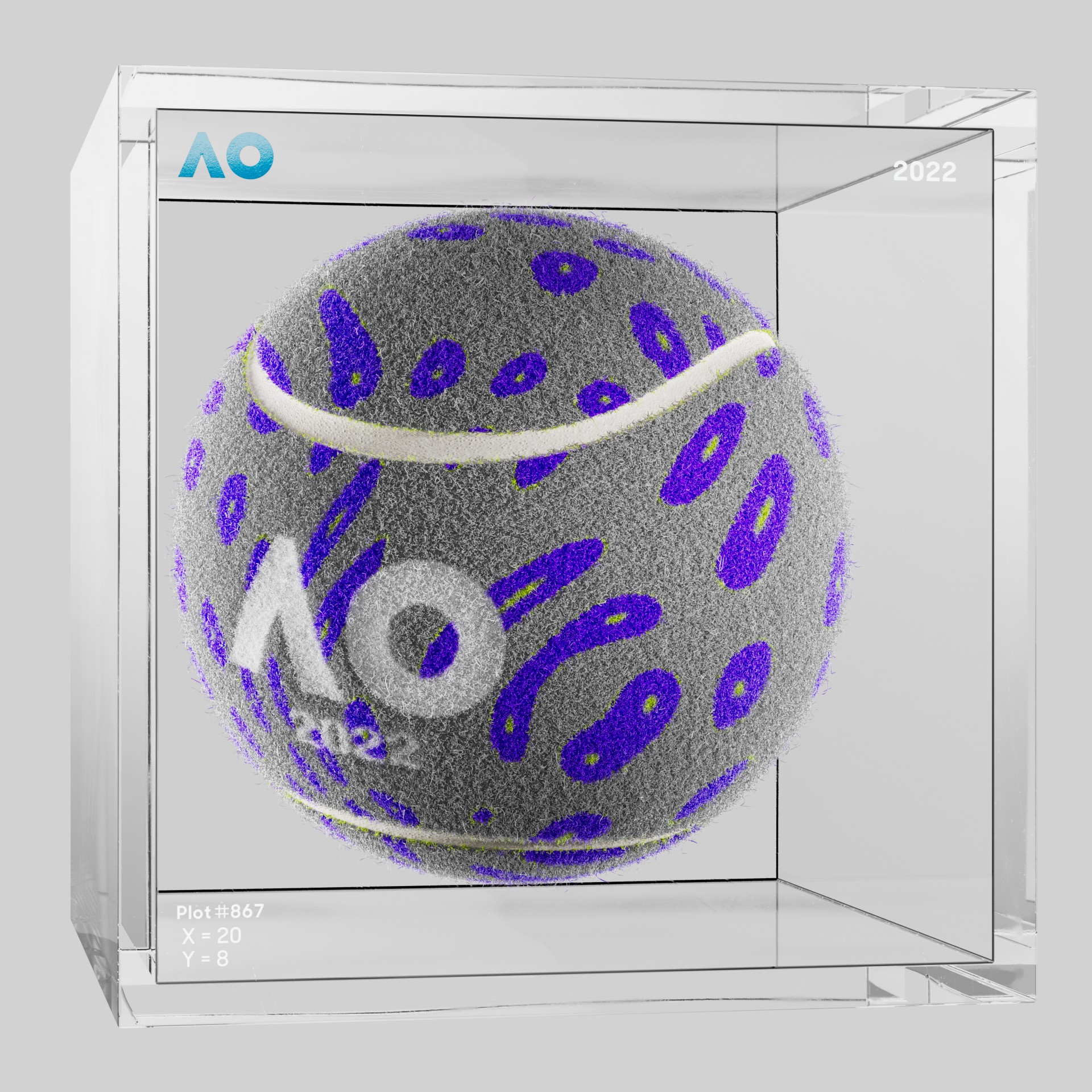 The Australian Open - The Australian Open Art Ball - AO Art Ball #2868 - NFT # 2868