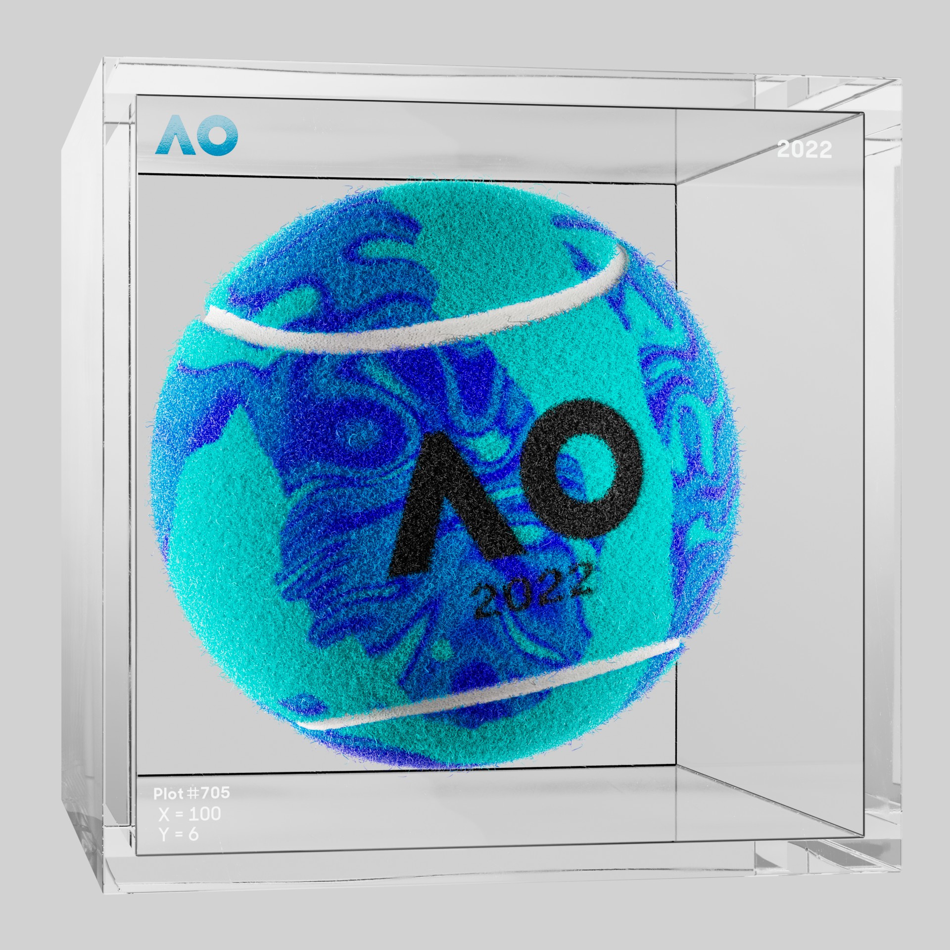 The Australian Open - The Australian Open Art Ball - AO Art Ball #287 - NFT # 287