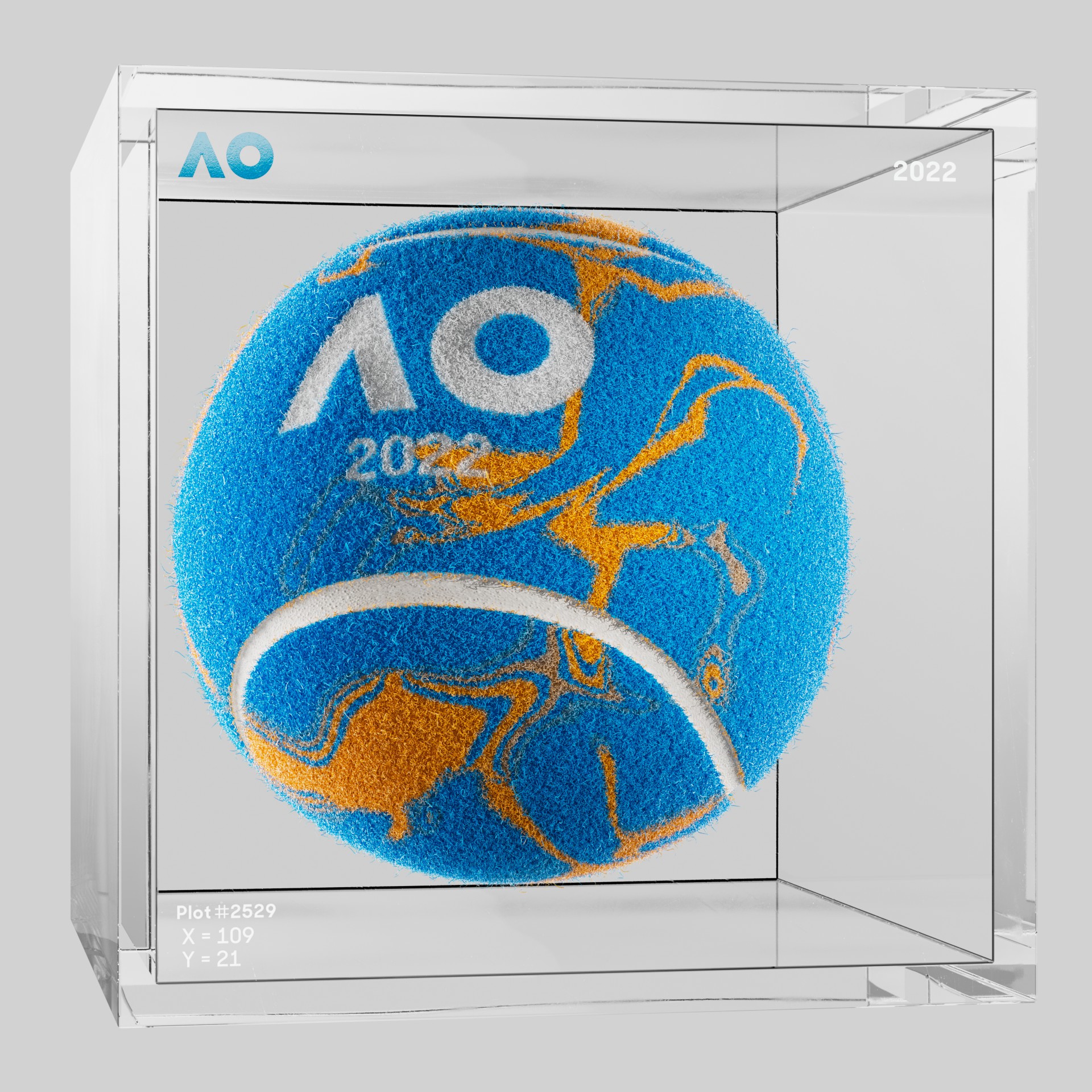 The Australian Open - The Australian Open Art Ball - AO Art Ball #2876 - NFT # 2876
