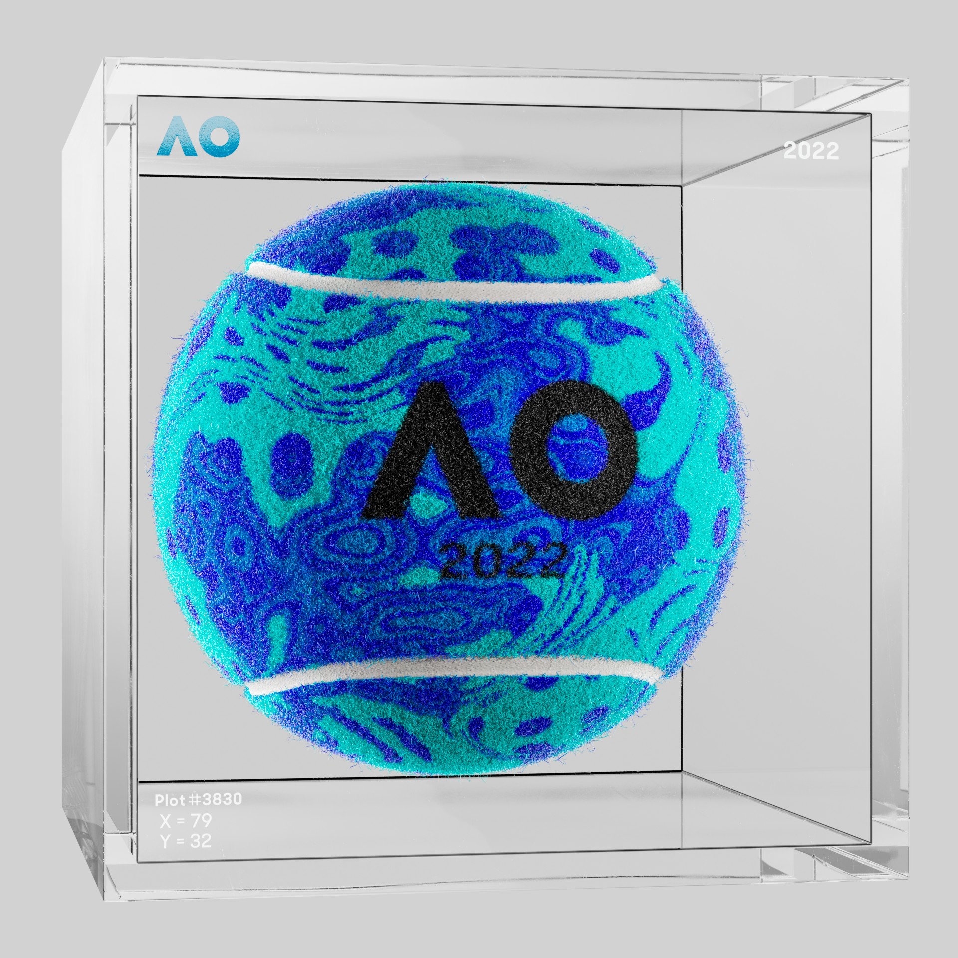 The Australian Open - The Australian Open Art Ball - AO Art Ball #2882 - NFT # 2882