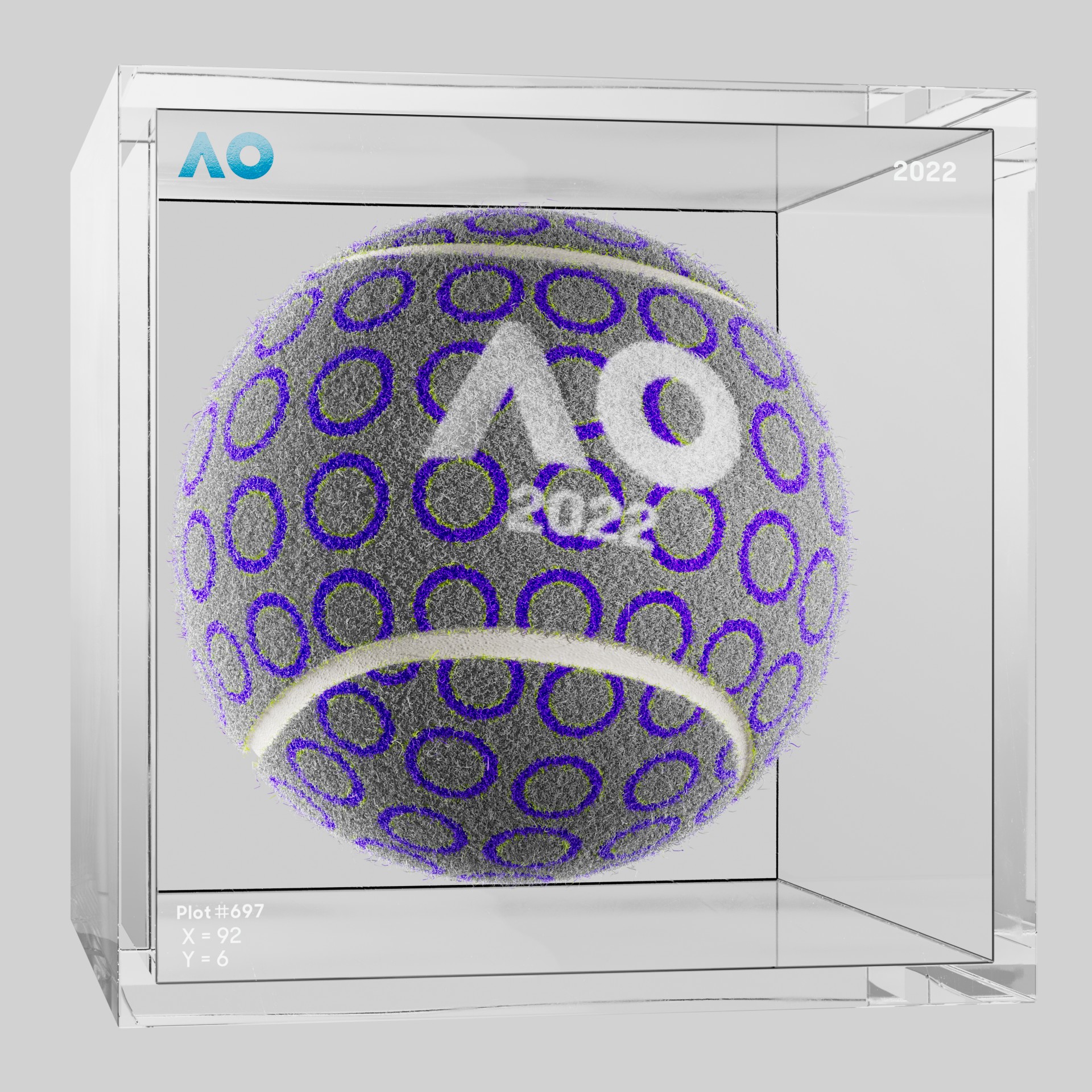 The Australian Open - The Australian Open Art Ball - AO Art Ball #2884 - NFT # 2884