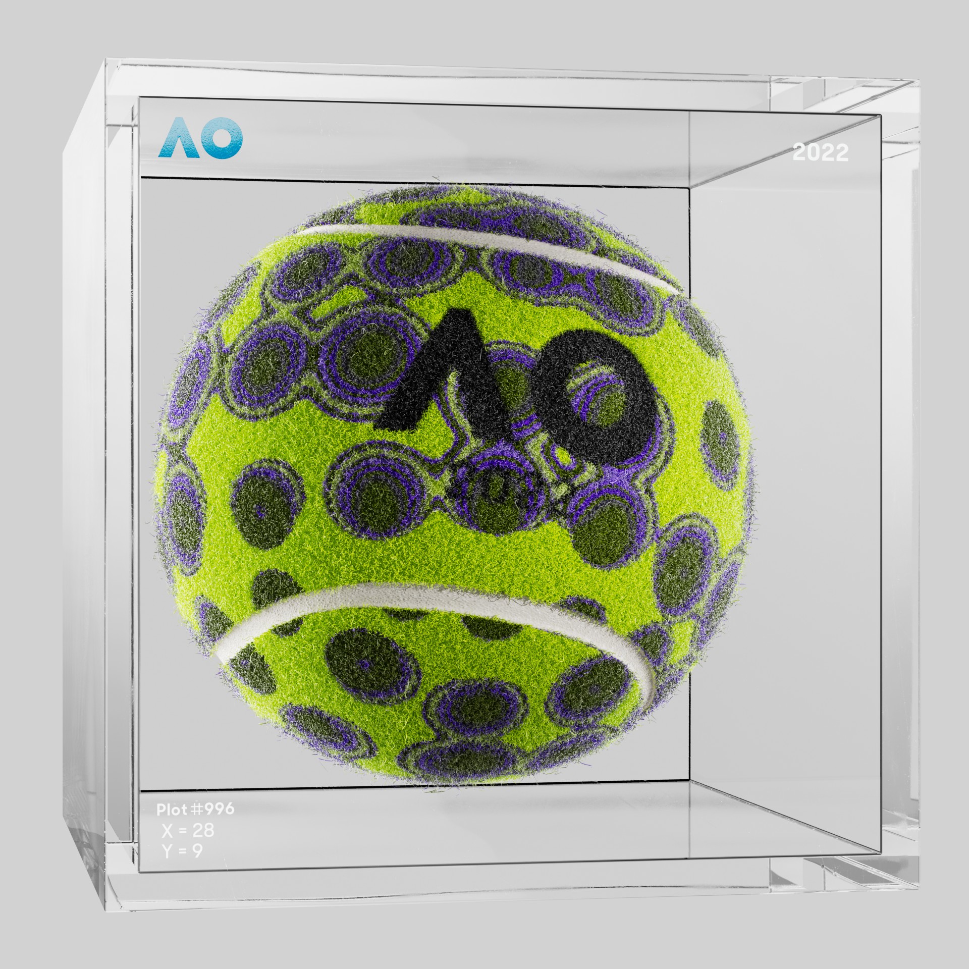 The Australian Open - The Australian Open Art Ball - AO Art Ball #2886 - NFT # 2886