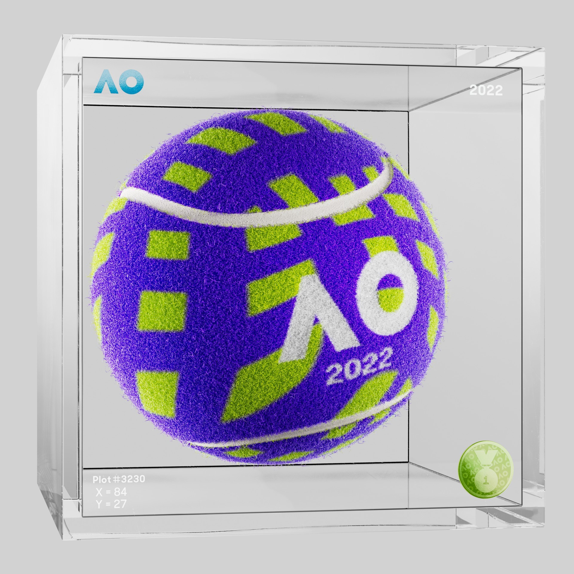The Australian Open - The Australian Open Art Ball - AO Art Ball #2889 - NFT # 2889