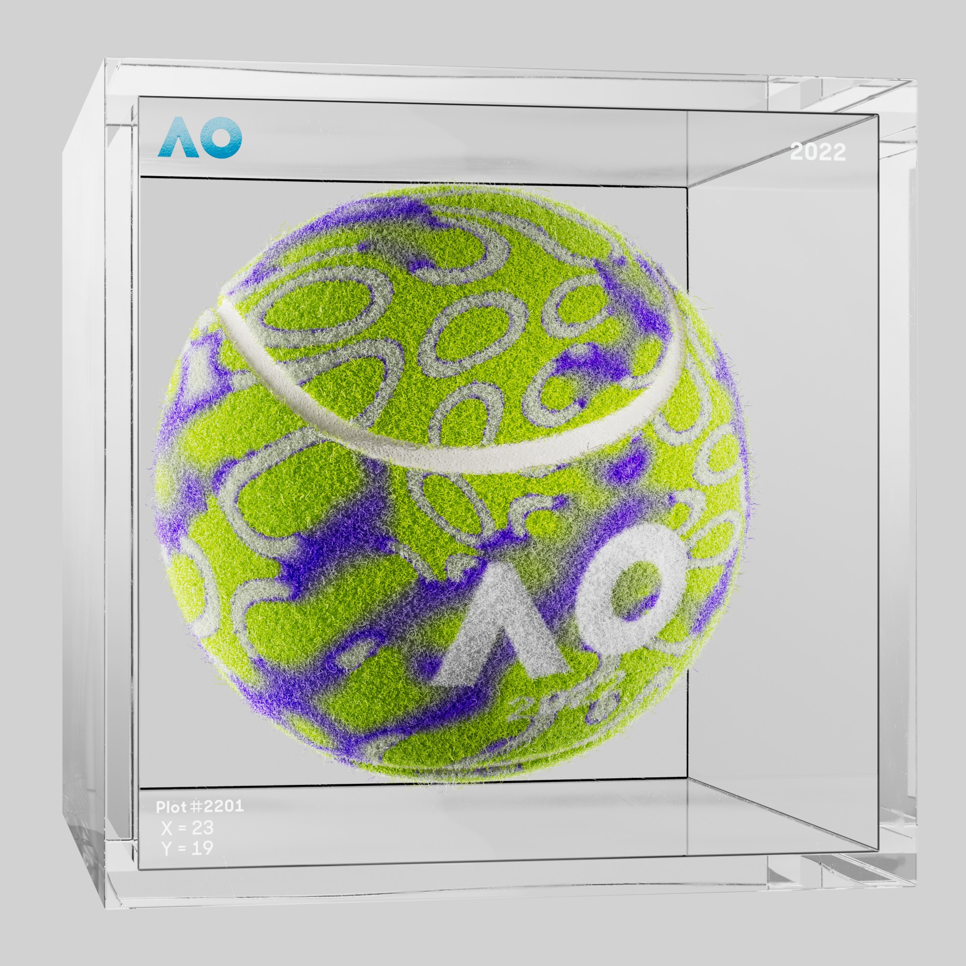 The Australian Open - The Australian Open Art Ball - AO Art Ball #2891 - NFT # 2891