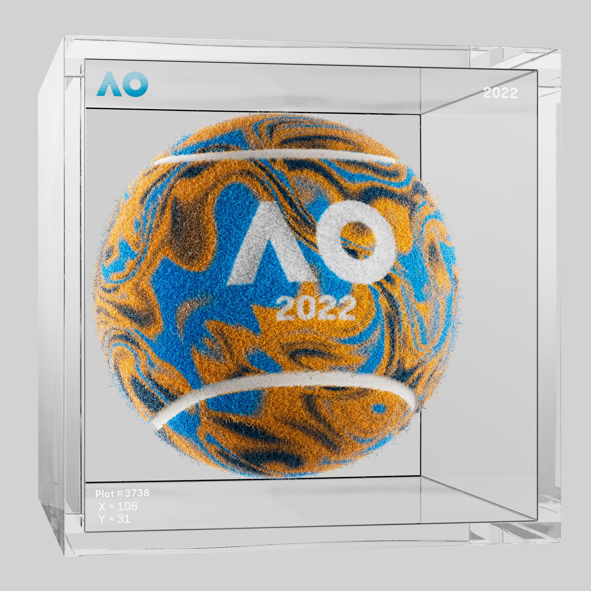 The Australian Open - The Australian Open Art Ball - AO Art Ball #2896 - NFT # 2896