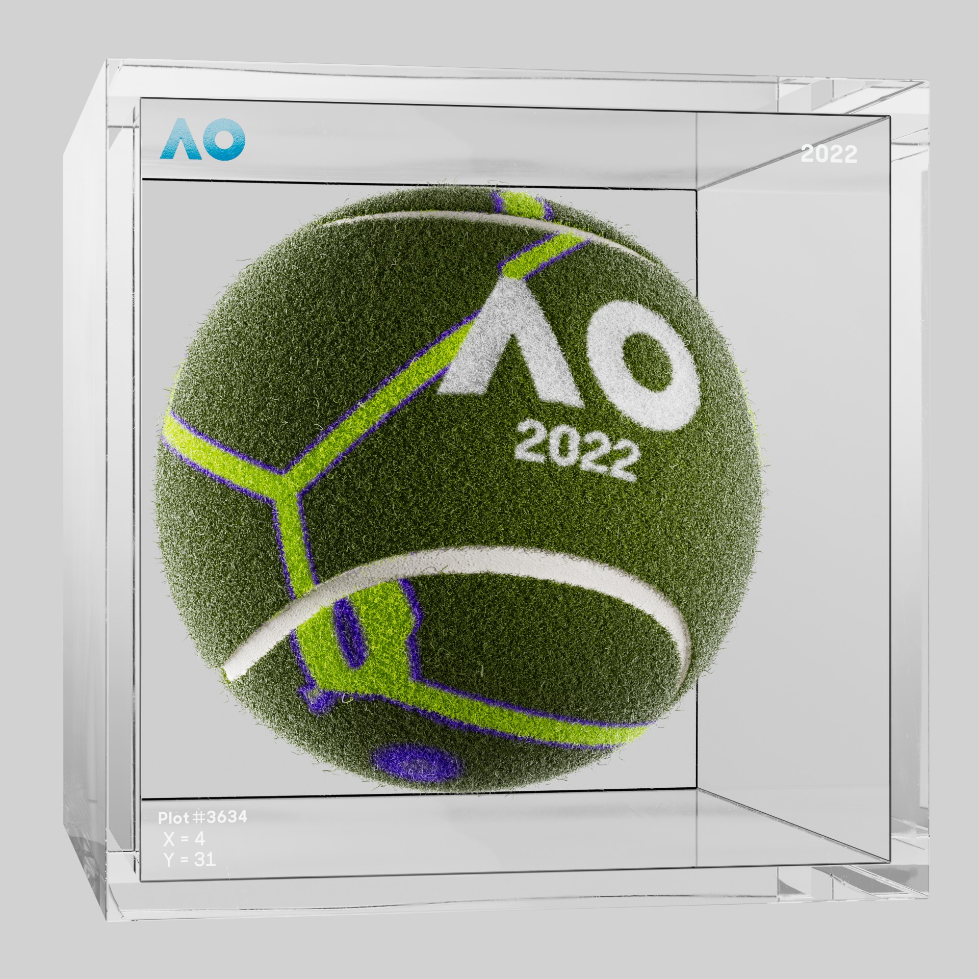 The Australian Open - The Australian Open Art Ball - AO Art Ball #2902 - NFT # 2902