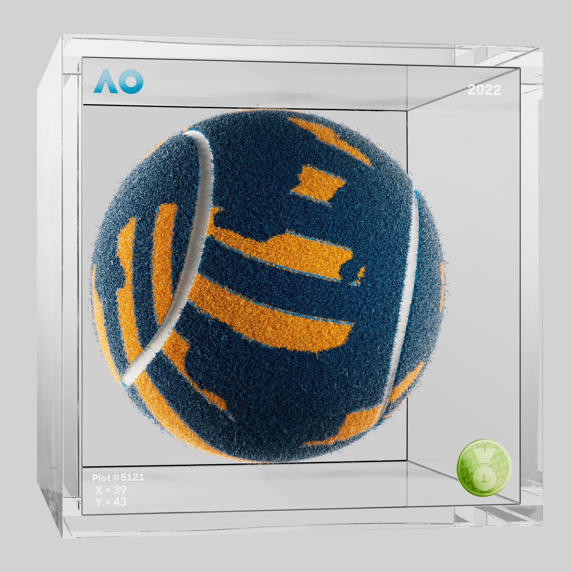 The Australian Open - The Australian Open Art Ball - AO Art Ball #2903 - NFT # 2903