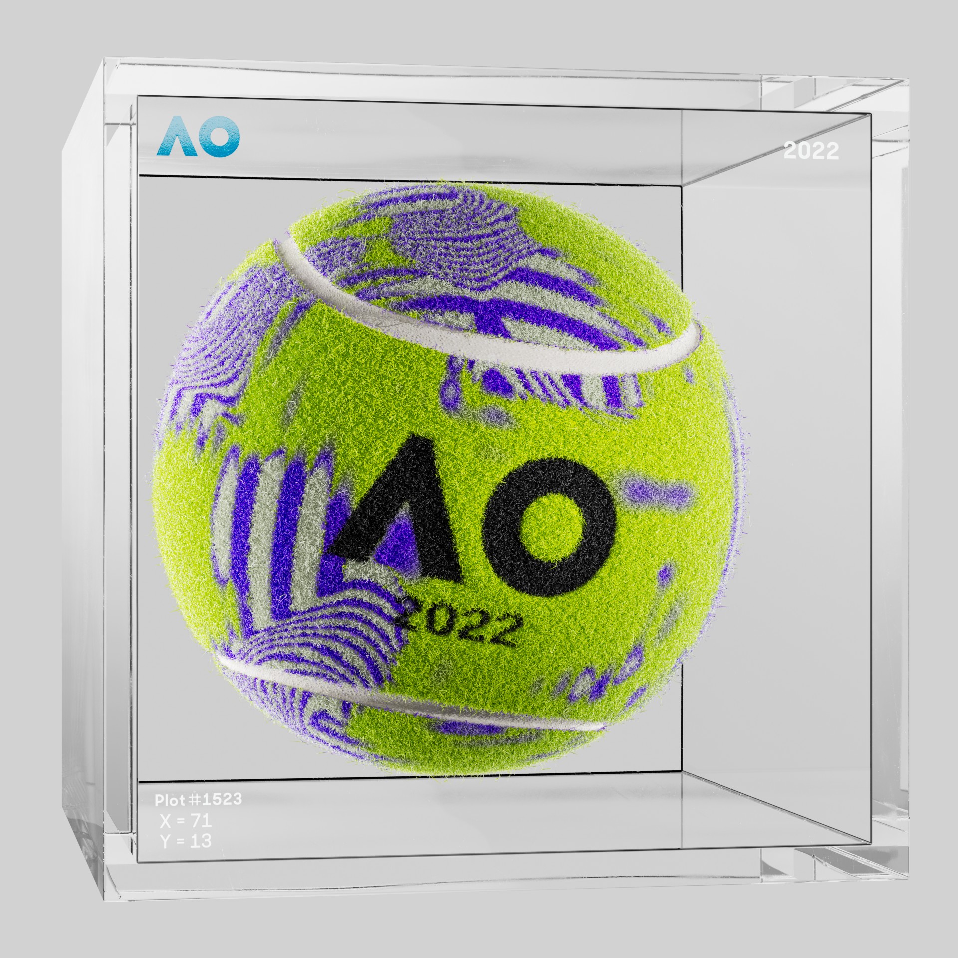 The Australian Open - The Australian Open Art Ball - AO Art Ball #2906 - NFT # 2906