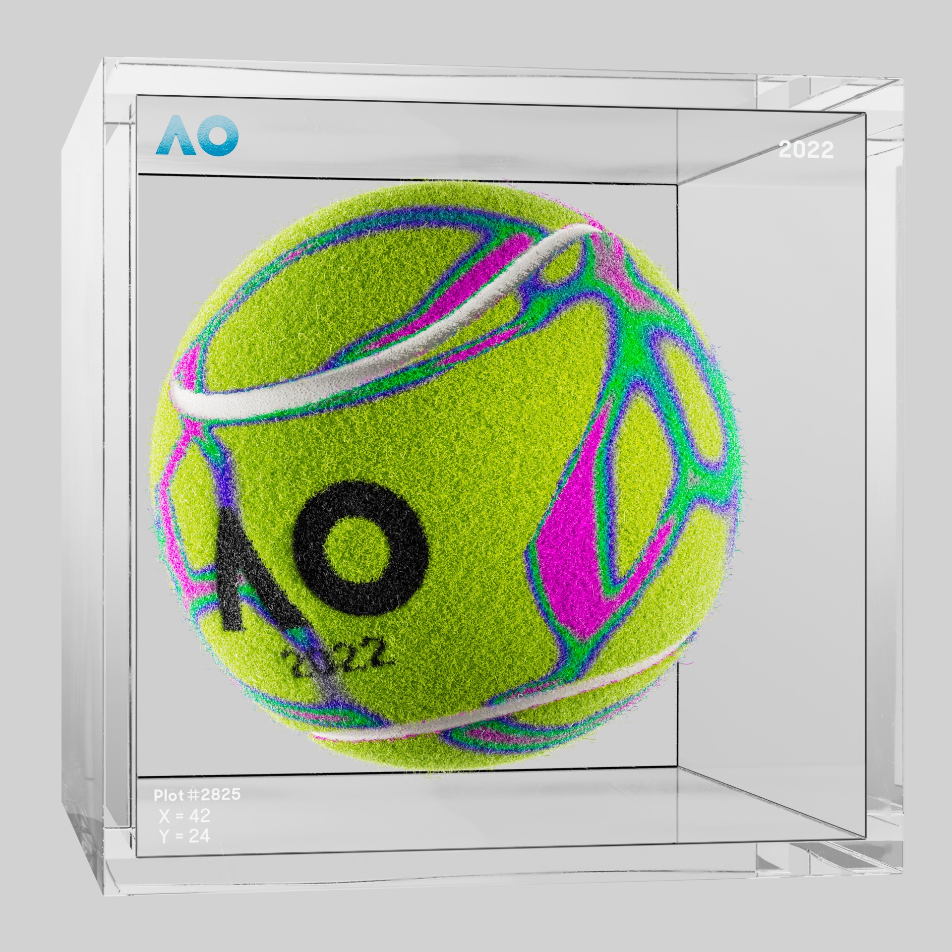 The Australian Open - The Australian Open Art Ball - AO Art Ball #2907 - NFT # 2907